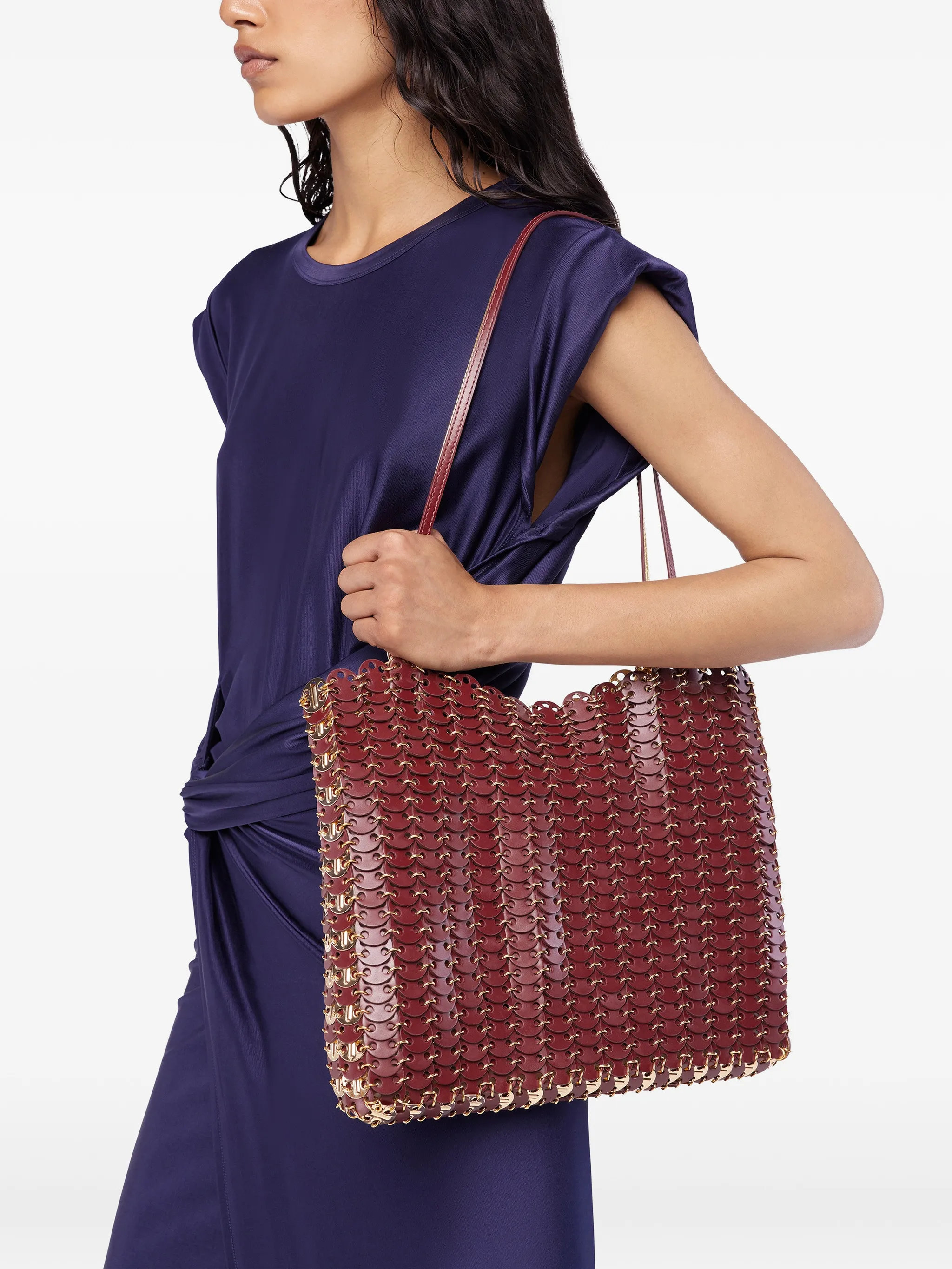 BORDEAUX GOLD CALF STEEL BAG - Image 4