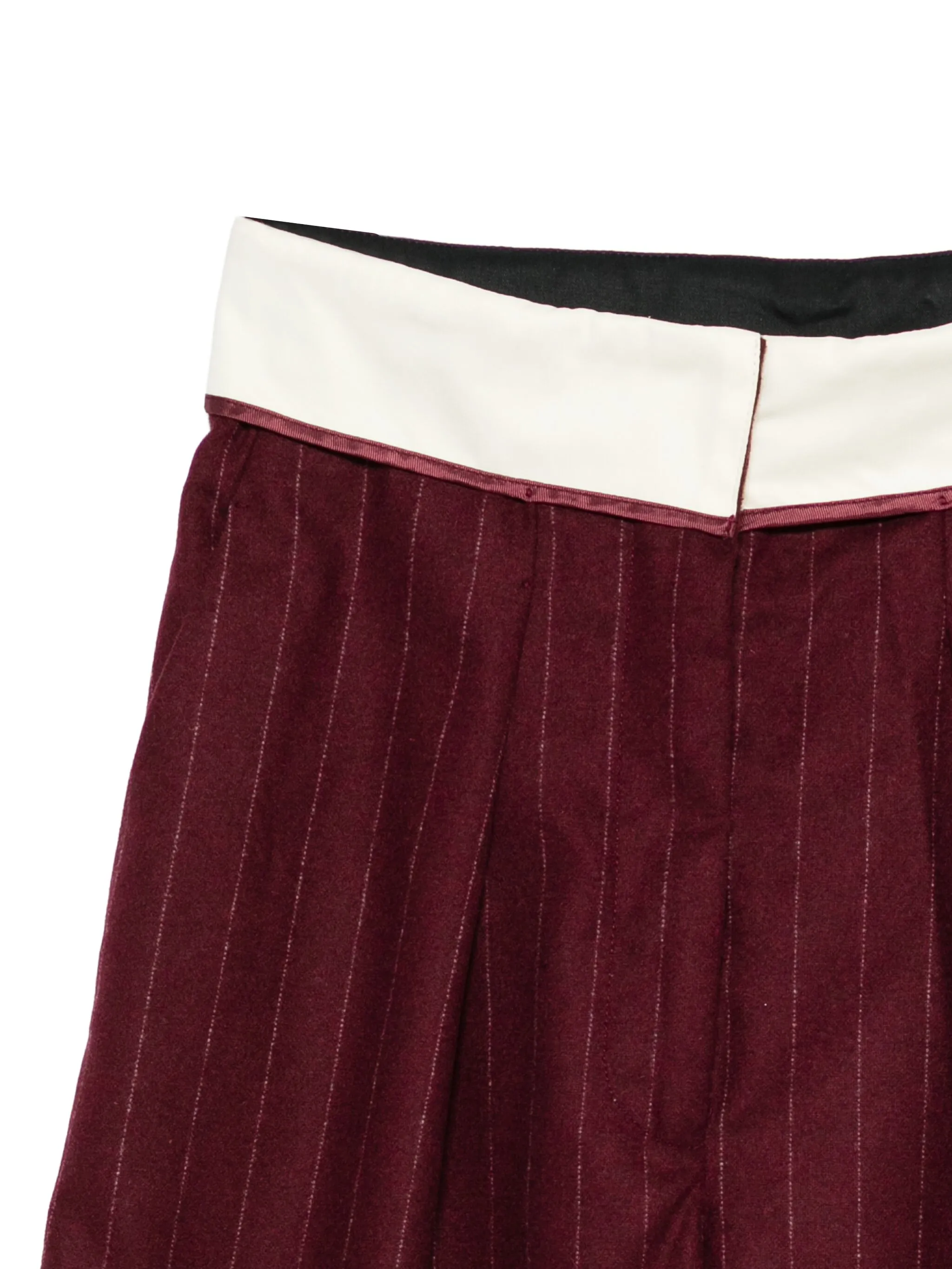BORDEAUX PINSTRIPED SARTORIAL PANTS - Image 3