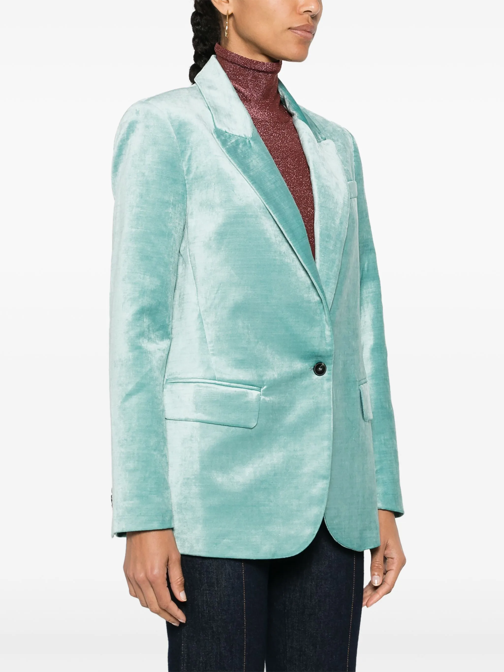 BREEZE COTTON VISCOSE VELVET JACKET - Image 3