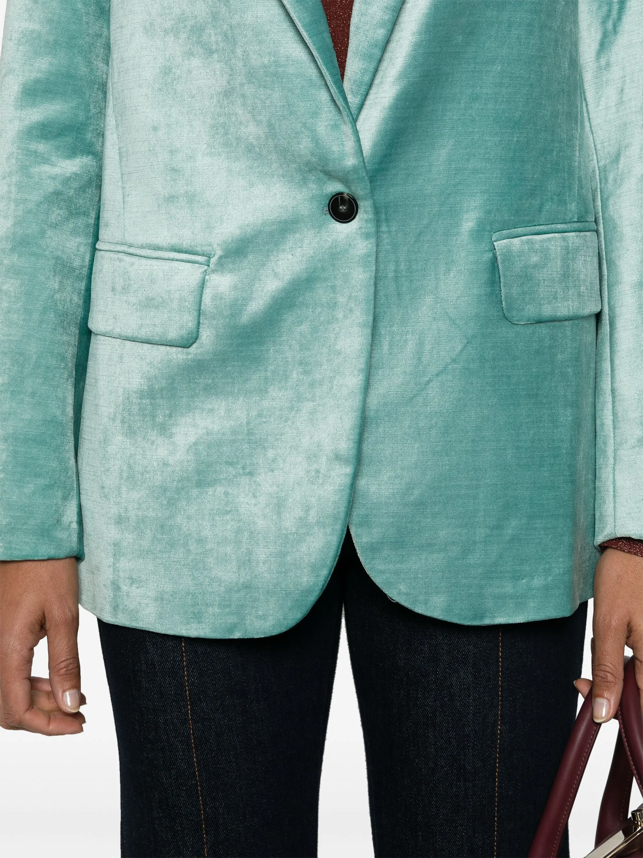 BREEZE COTTON VISCOSE VELVET JACKET - Image 4