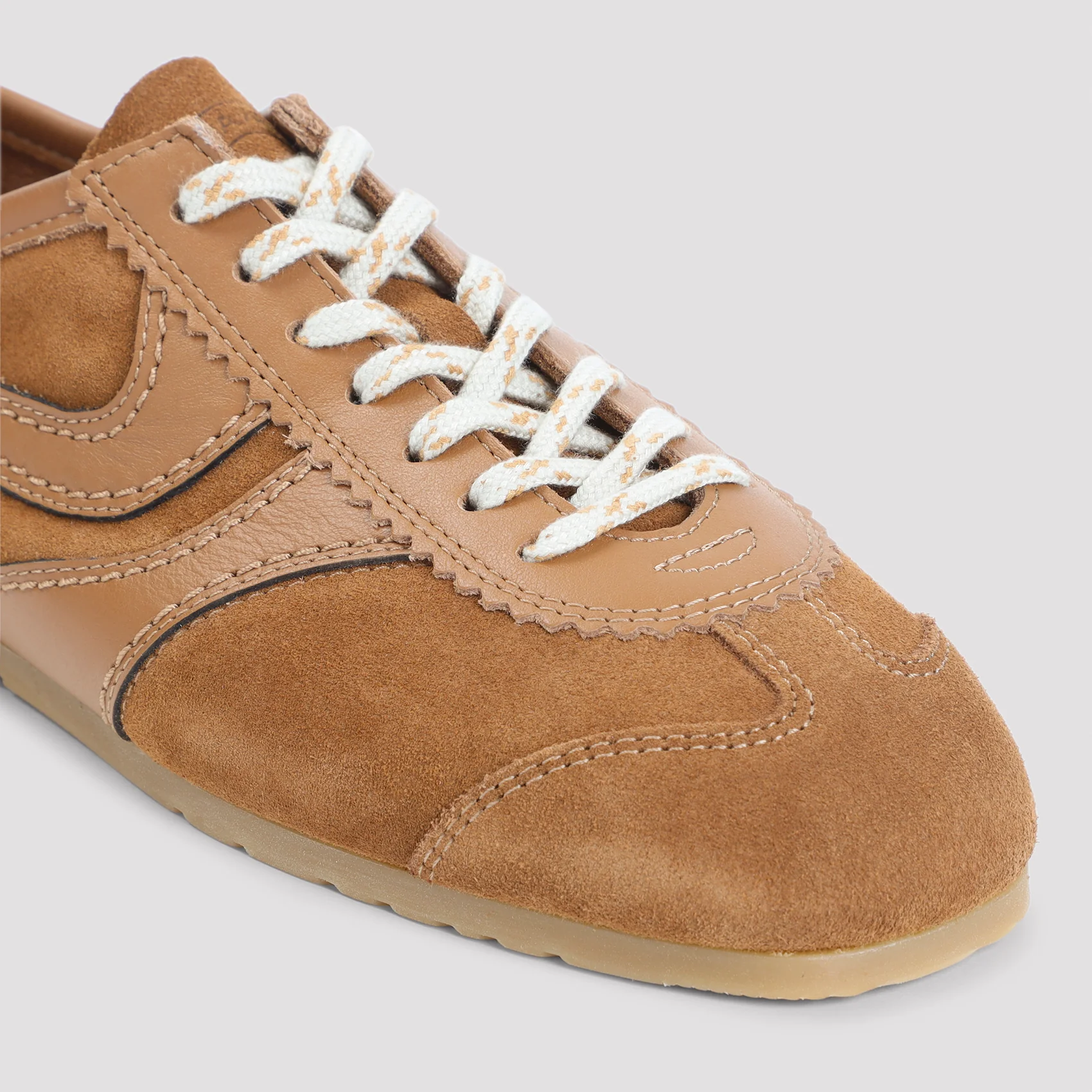 BROWN CALF LEATHER SNEAKERS - Image 5