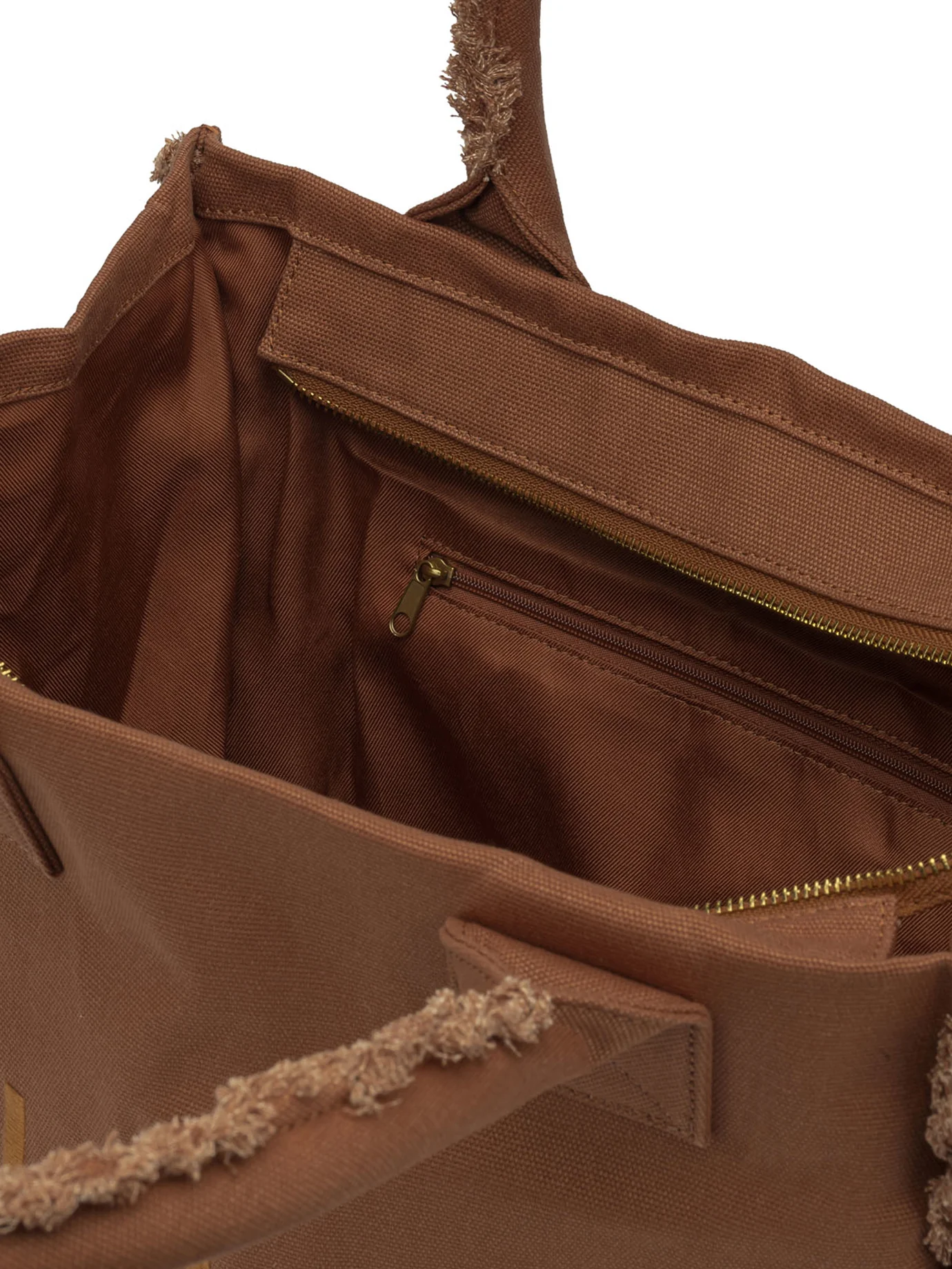 BROWN COTTON HANDBAG - Image 5