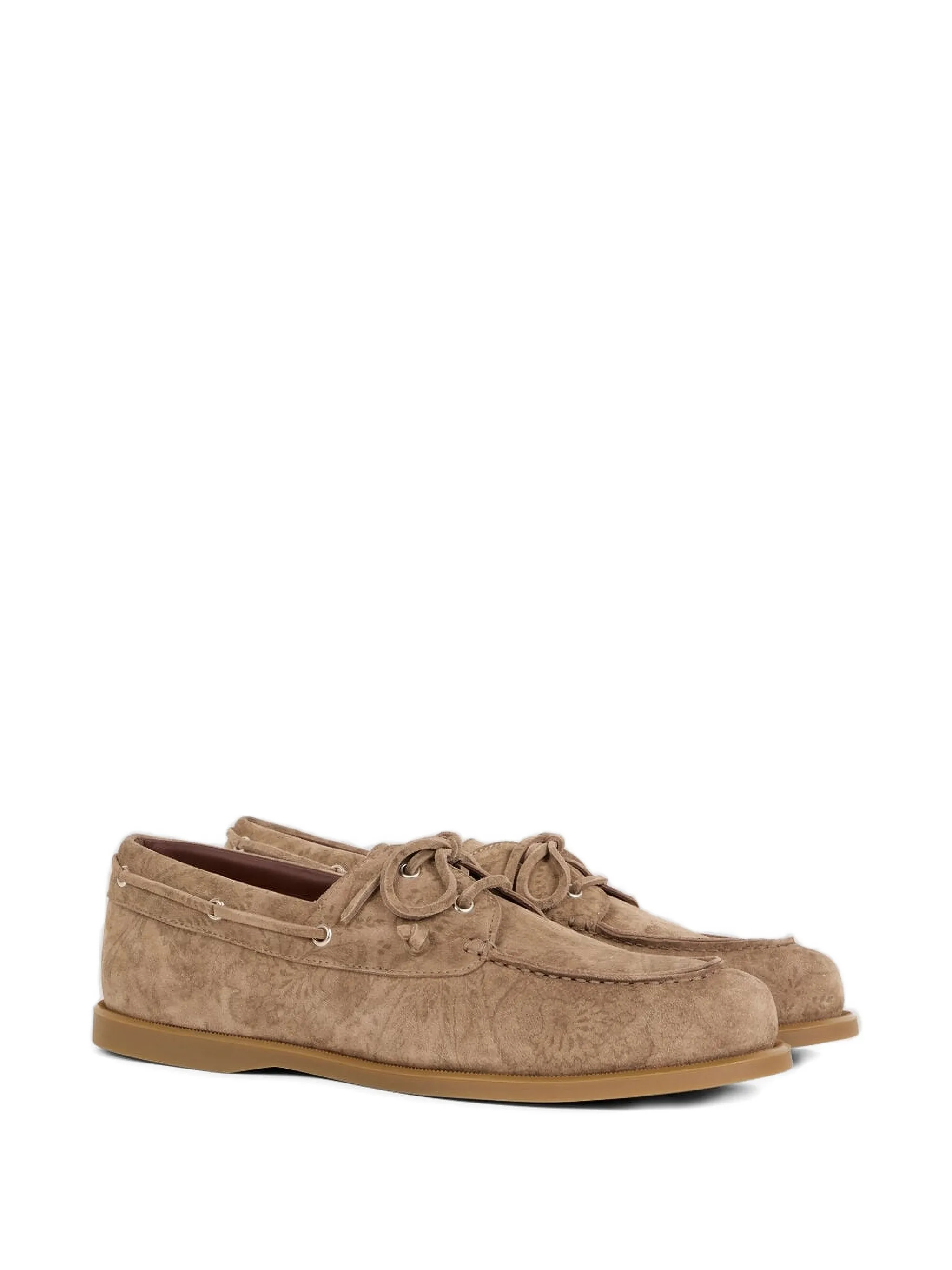 CALFSKIN PRINTED SUEDE BOAT SHOES - Image 4