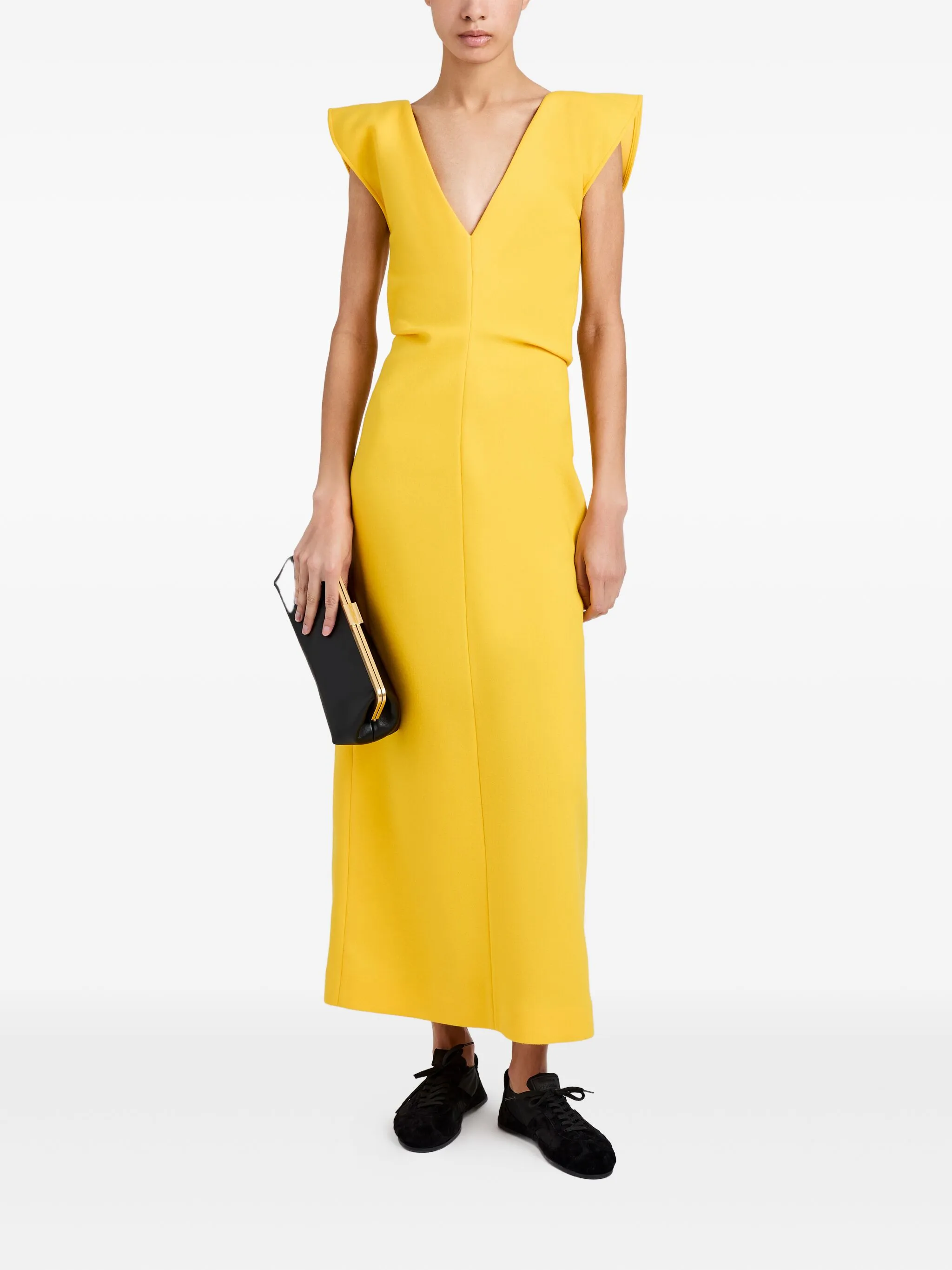 CANARY VISCOSE WOOL MARIAM DRESS - Image 5