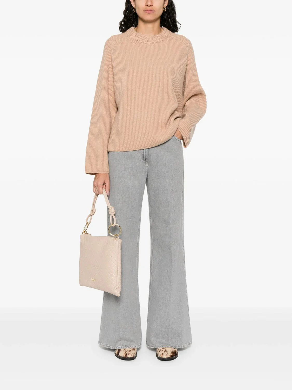 CASHMERE WOOL ENGLISH RIB ROUNDNECK - Image 3