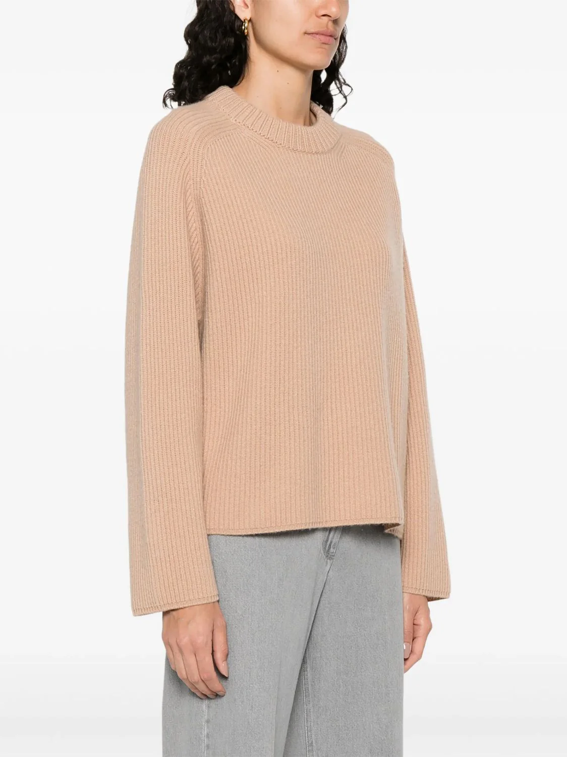 CASHMERE WOOL ENGLISH RIB ROUNDNECK - Image 4