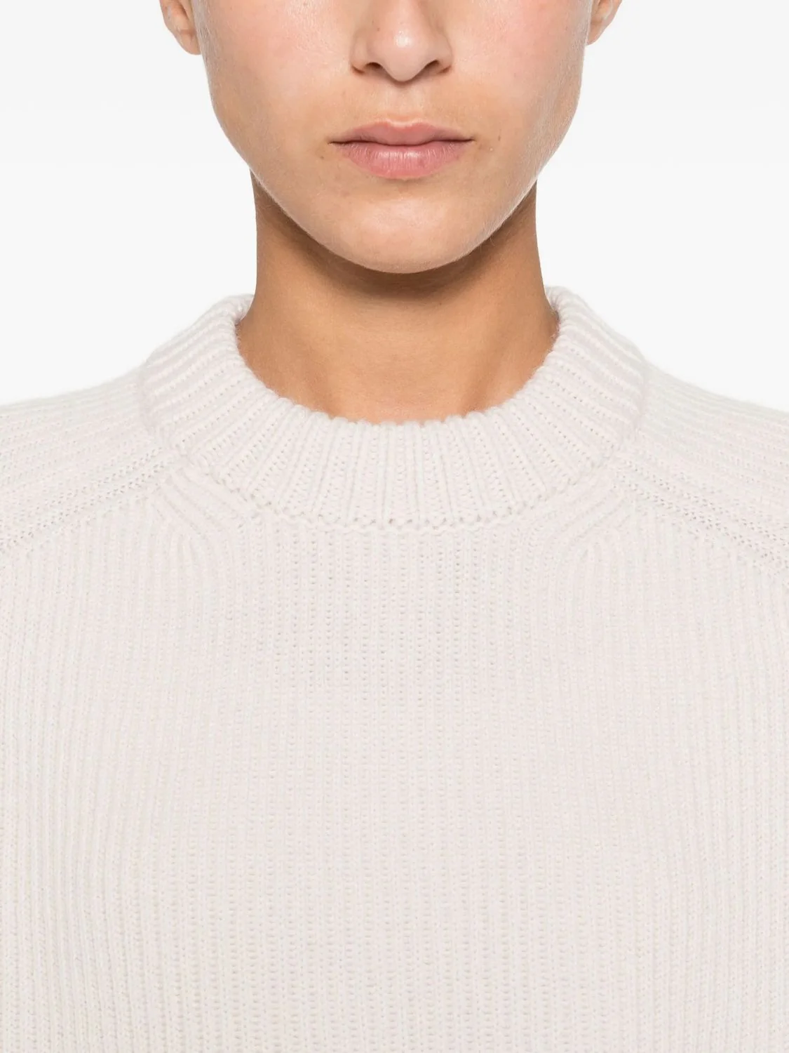 CASHMERE WOOL ENGLISH RIB ROUNDNECK - Image 2
