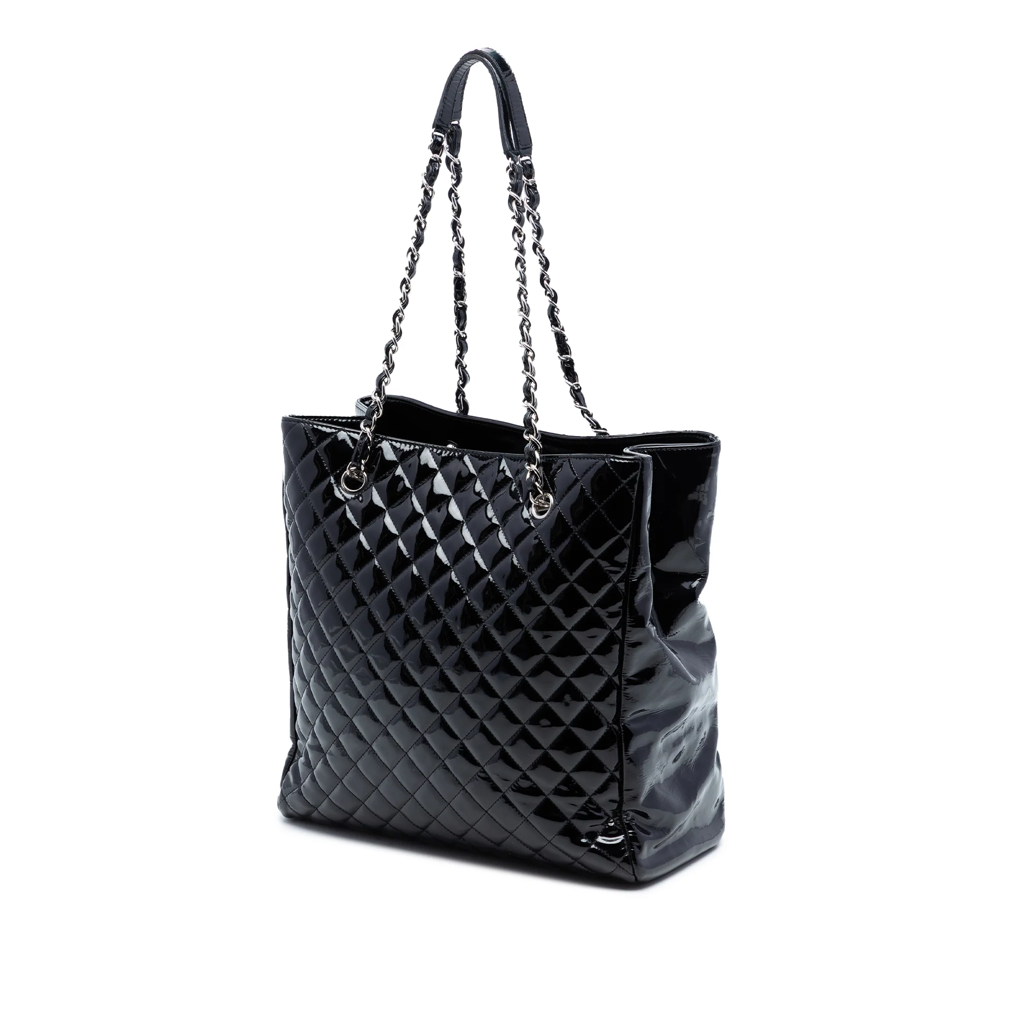 CC Quilted Patent North South Tote - Image 2