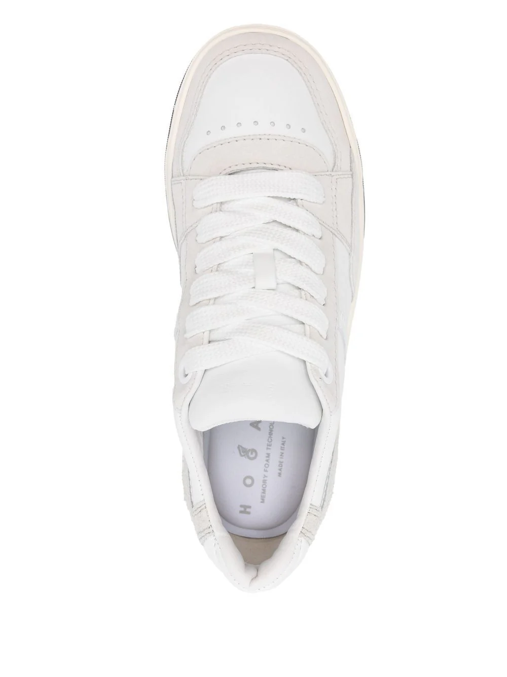 CHAMALLOW SUEDE AND NAPPA TWO-TONE SNEAKERS - Image 4