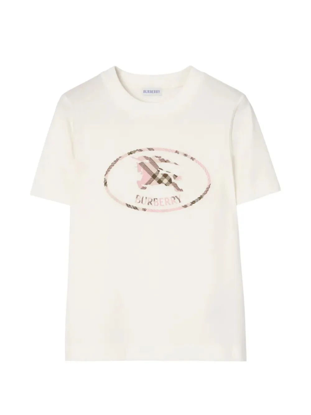 CHECK KNIGHT STAMP COTTON T-SHIRT