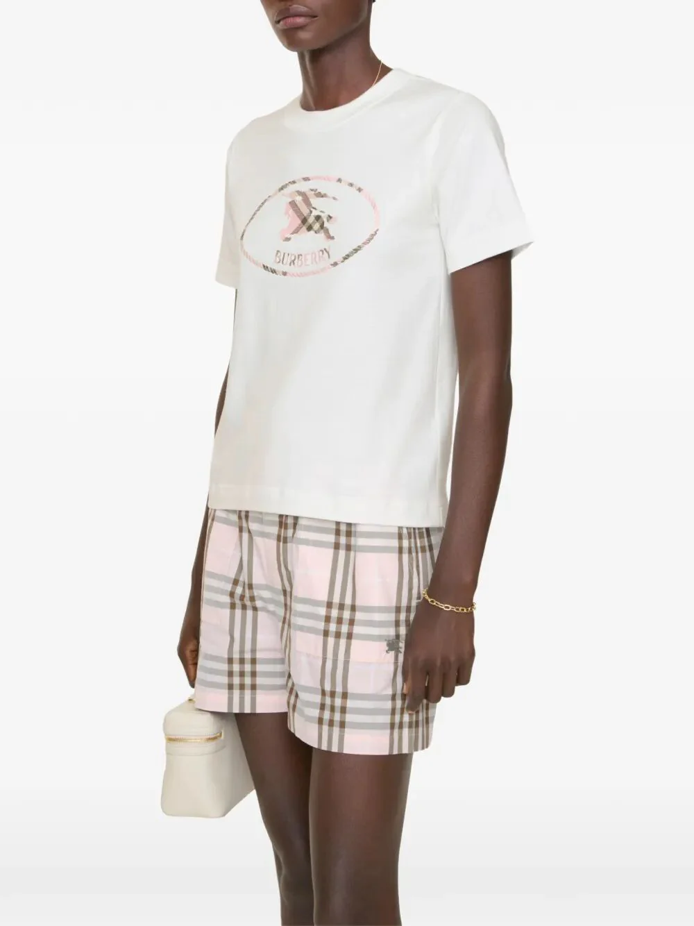 CHECK KNIGHT STAMP COTTON T-SHIRT - Image 2