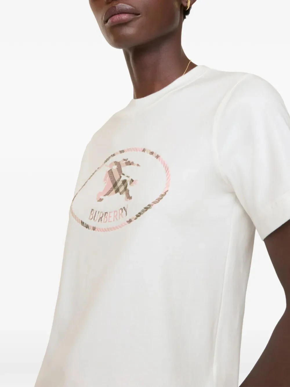 CHECK KNIGHT STAMP COTTON T-SHIRT - Image 3