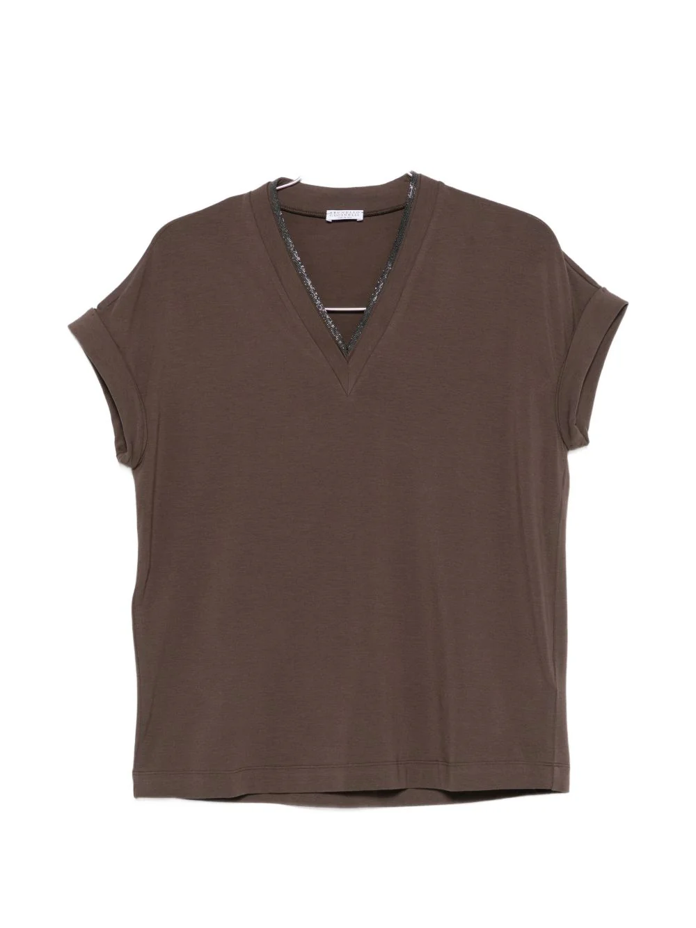 COTTON V-NECKED T-SHIRT