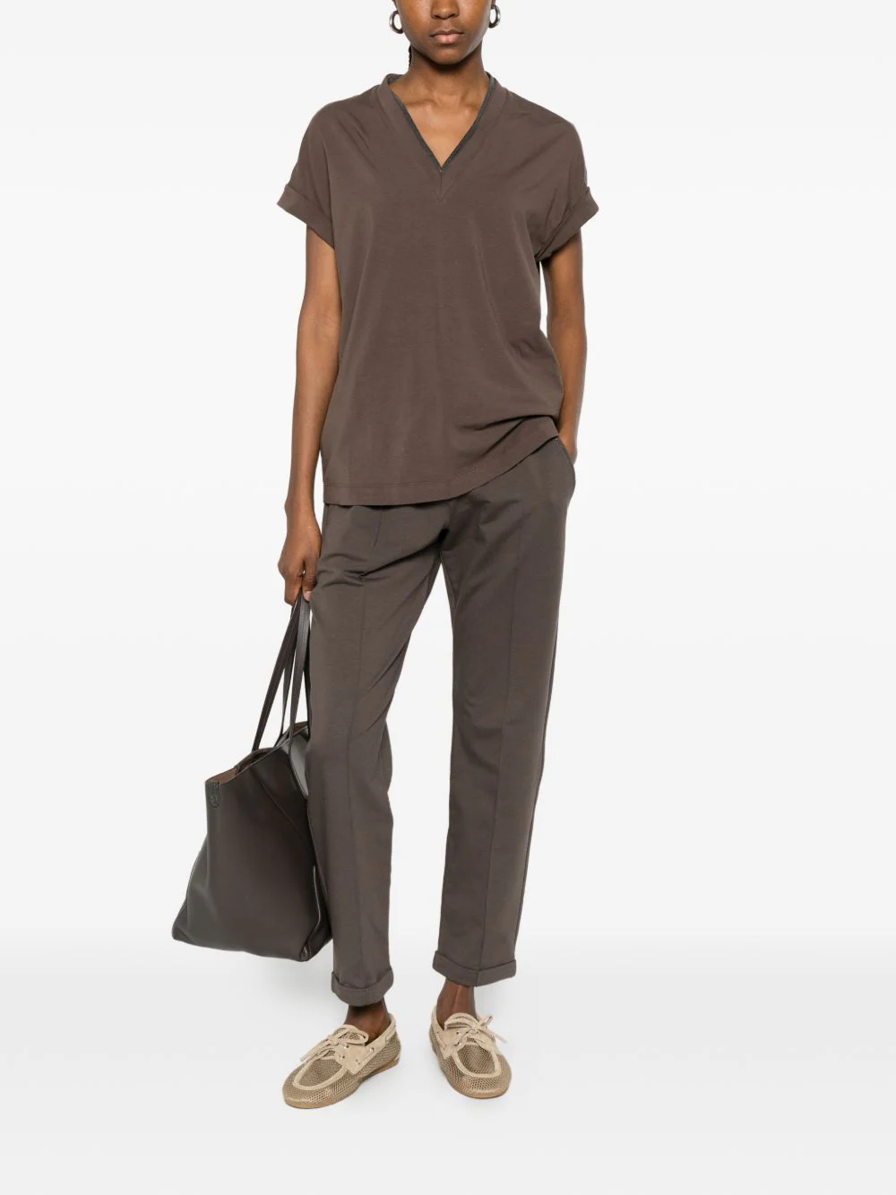 COTTON V-NECKED T-SHIRT - Image 5