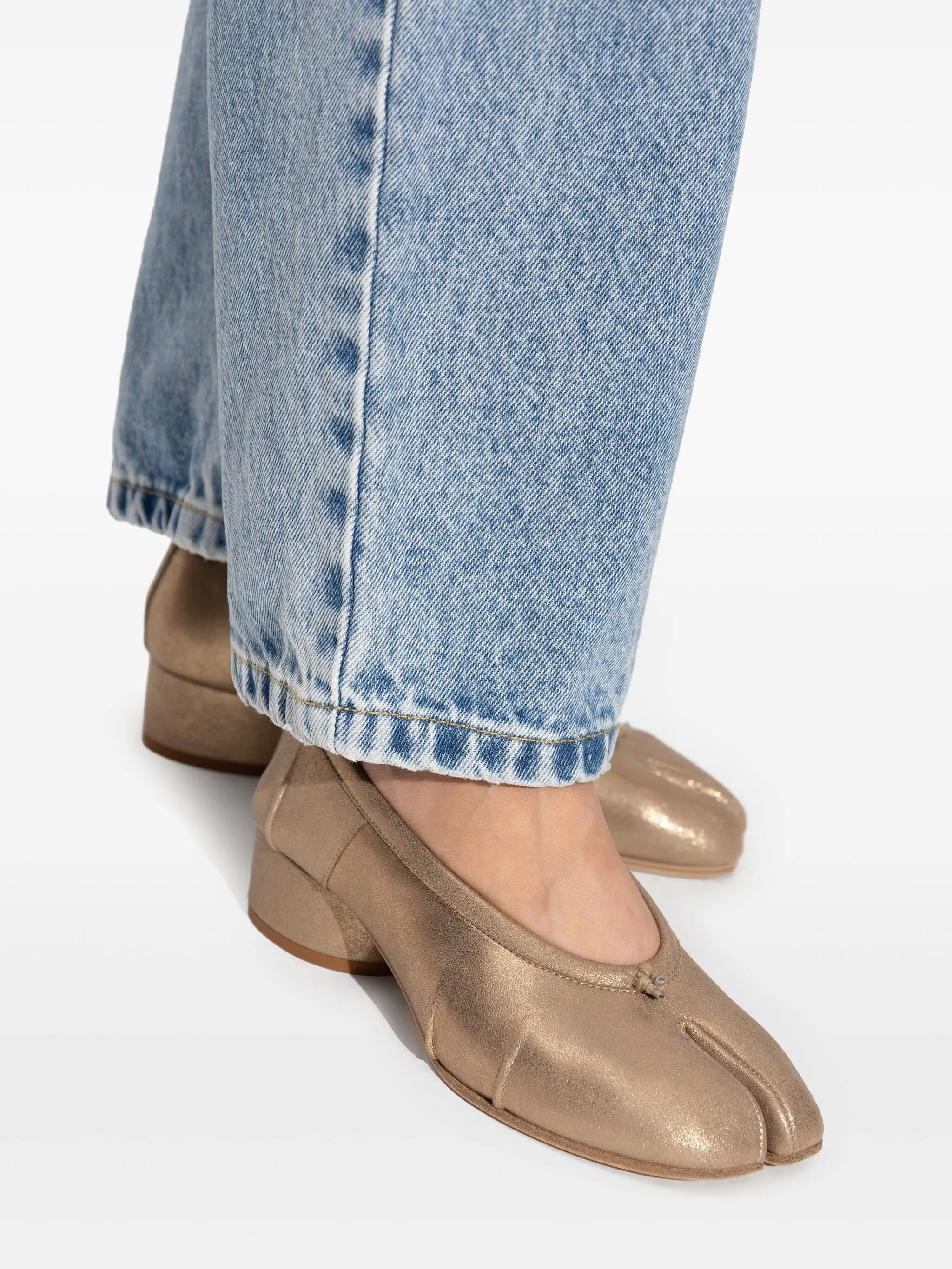 CREAM GOLD GOAT LEATHER BALLET - Image 4