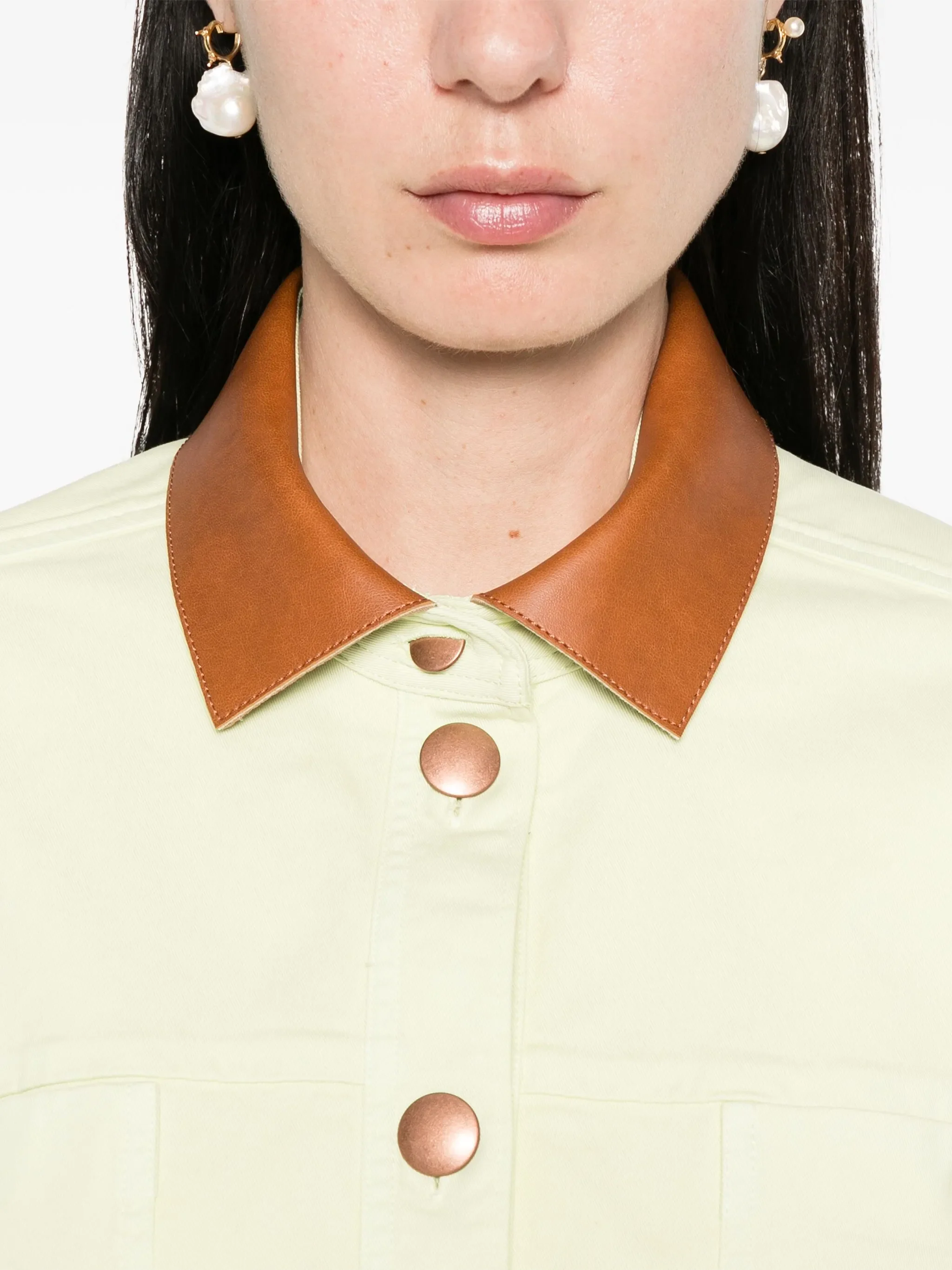 DAFFODIL PEACHED COTTON WORKER JACKET - Image 2