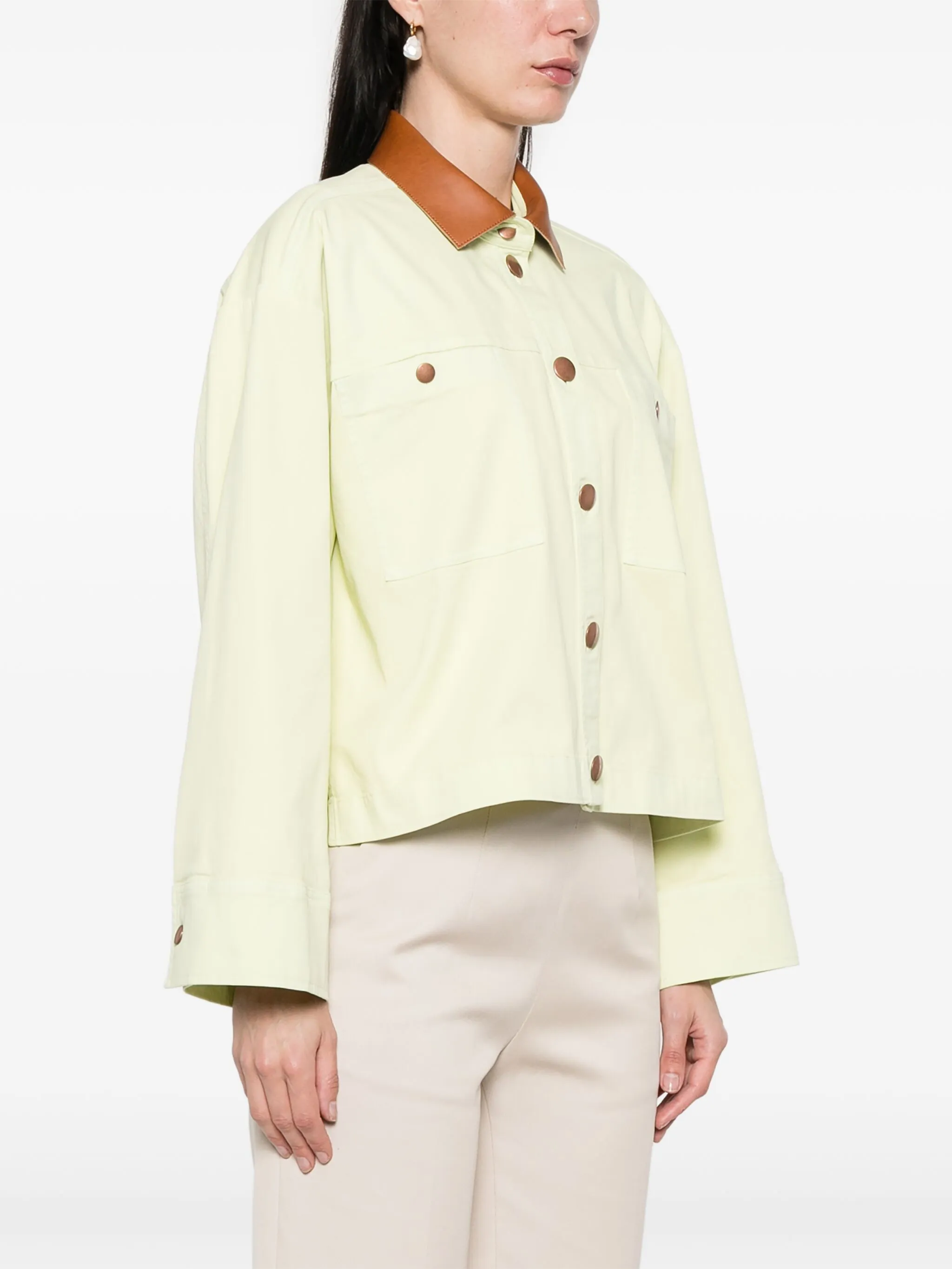 DAFFODIL PEACHED COTTON WORKER JACKET - Image 3