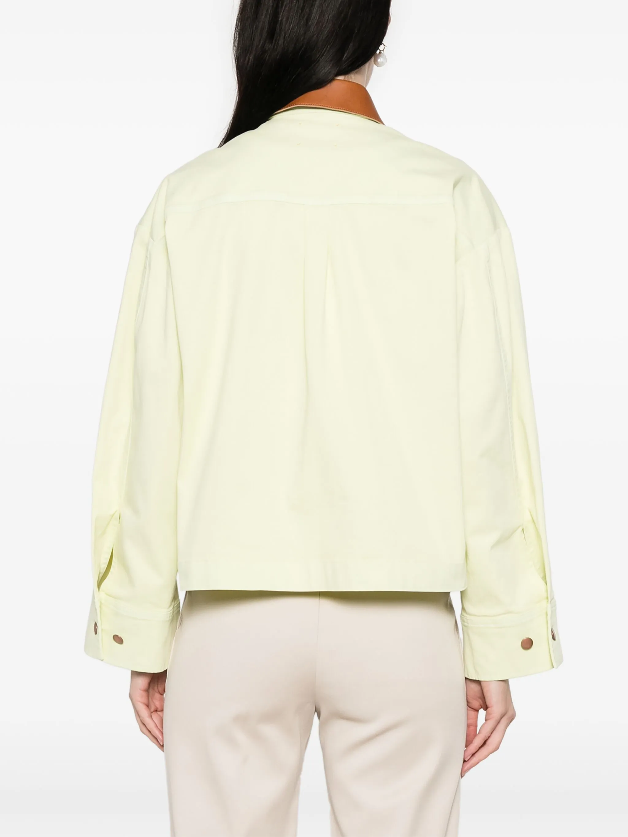 DAFFODIL PEACHED COTTON WORKER JACKET - Image 4