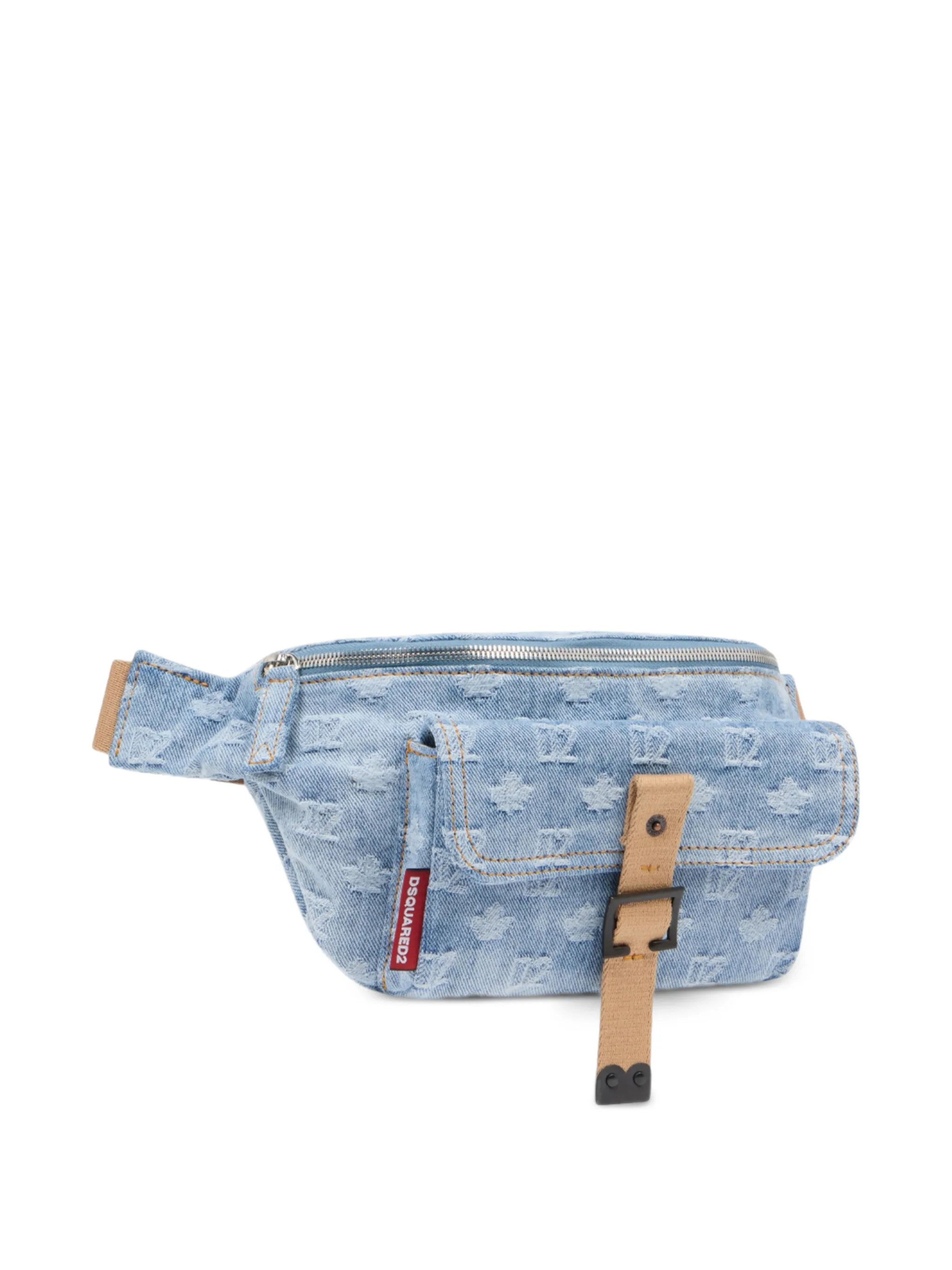 DENIM COTTON CALF BELT BAG - Image 3