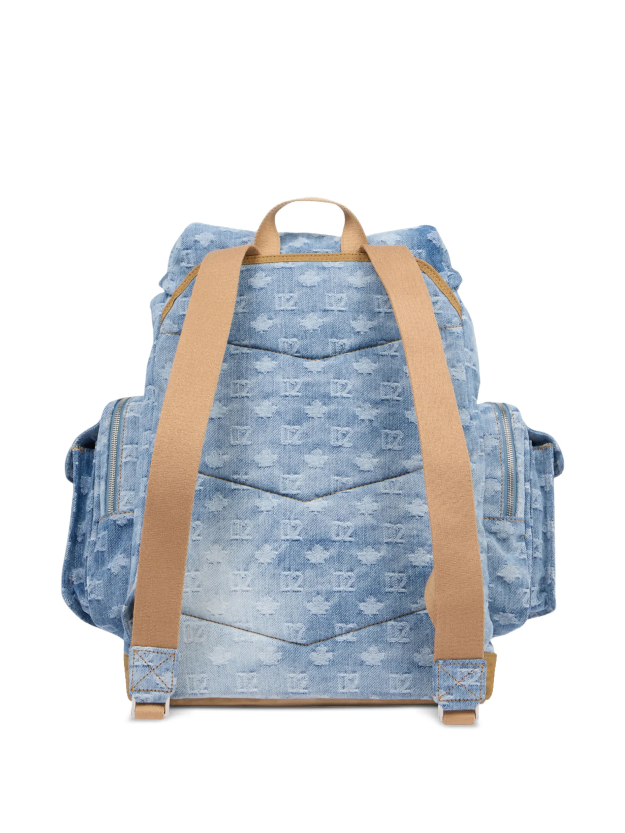 DENIM COTTON CALF MONOGRAM BACKPACK - Image 4