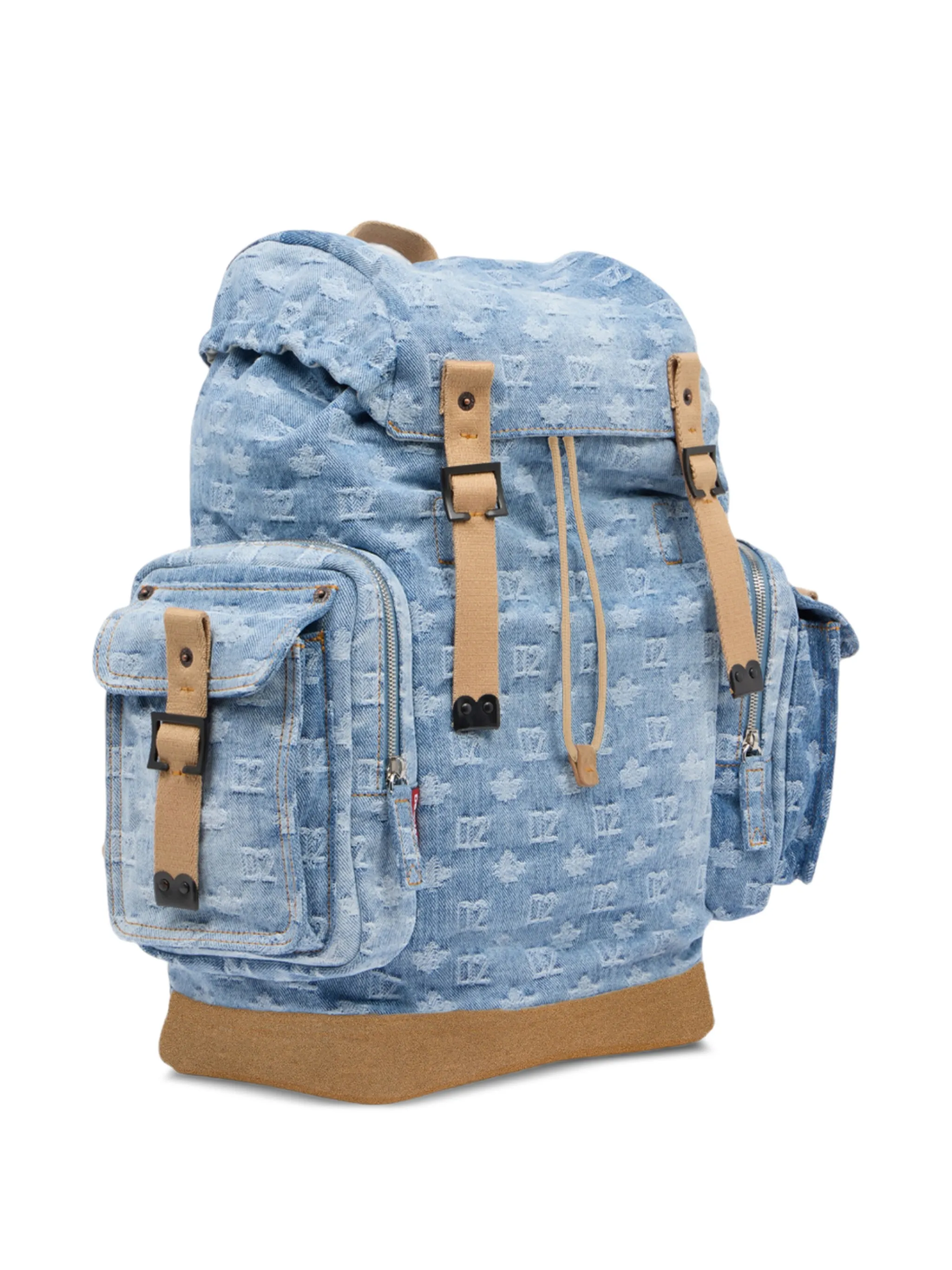 DENIM COTTON CALF MONOGRAM BACKPACK - Image 5