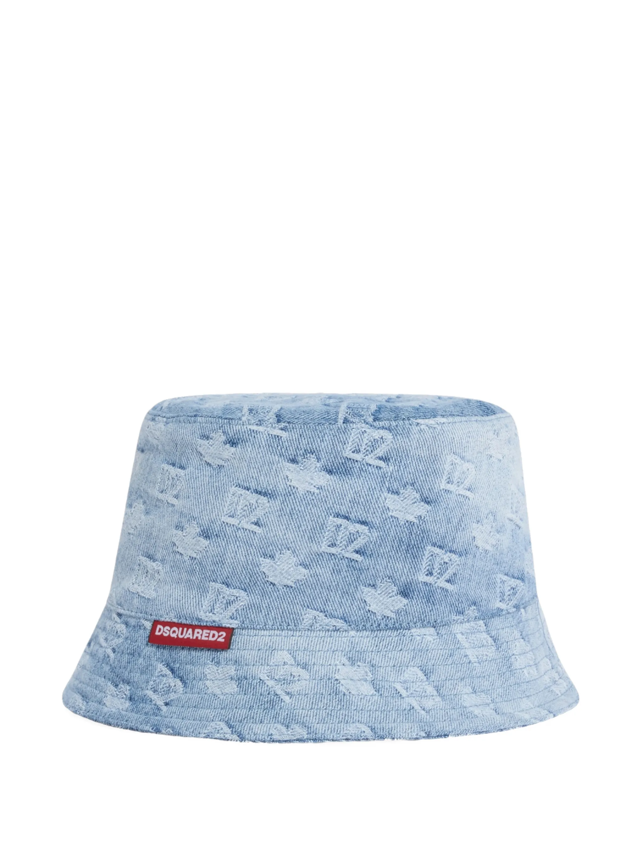 DENIM COTTON MONOGRAM BUCKET HAT