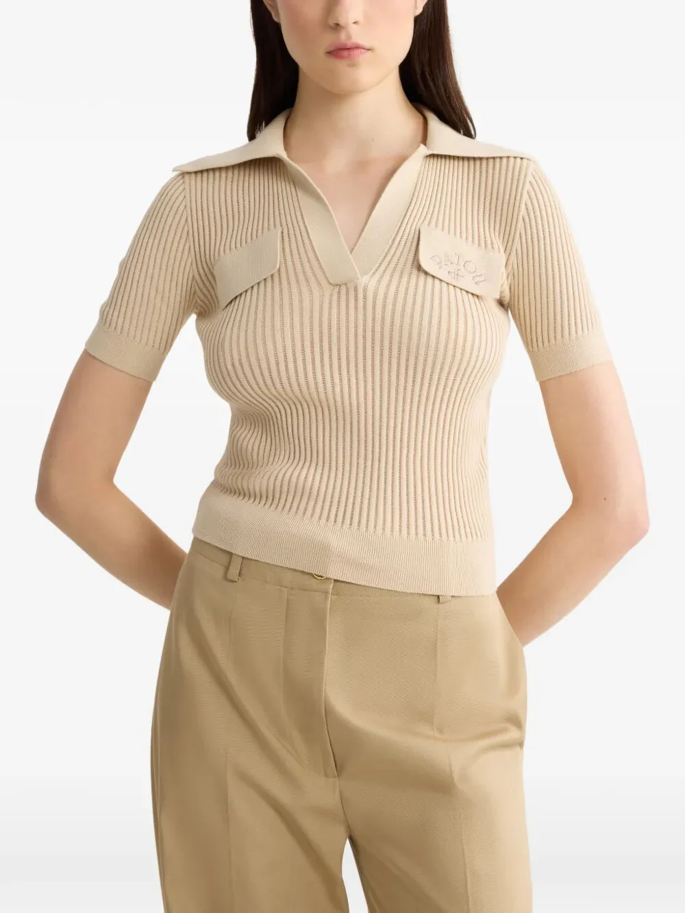 EMBROIDERED KNITTED COTTON POLO SHIRT - Image 5