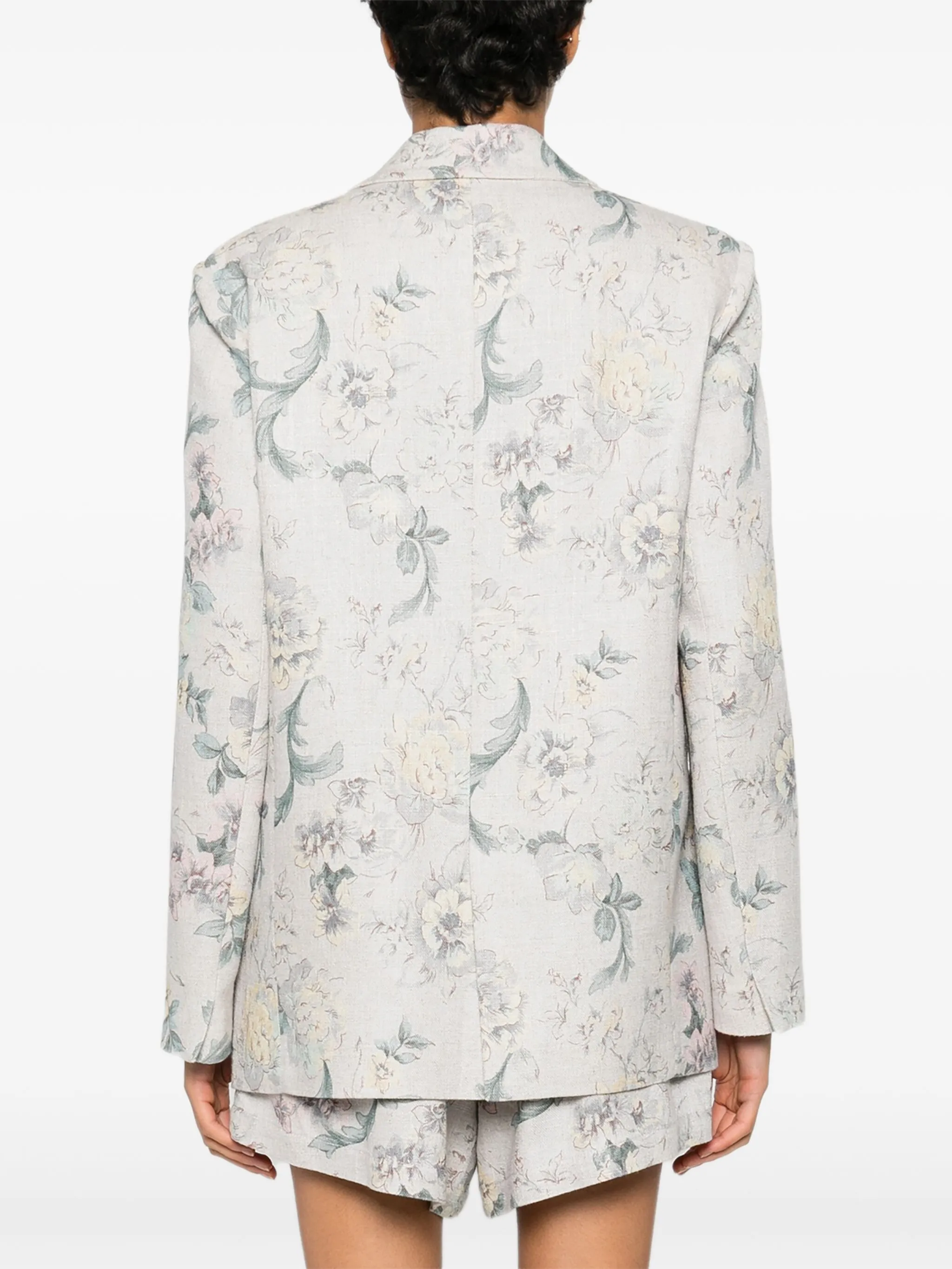GLICINE PEONIA VISCOSE LINEN JACKET - Image 5