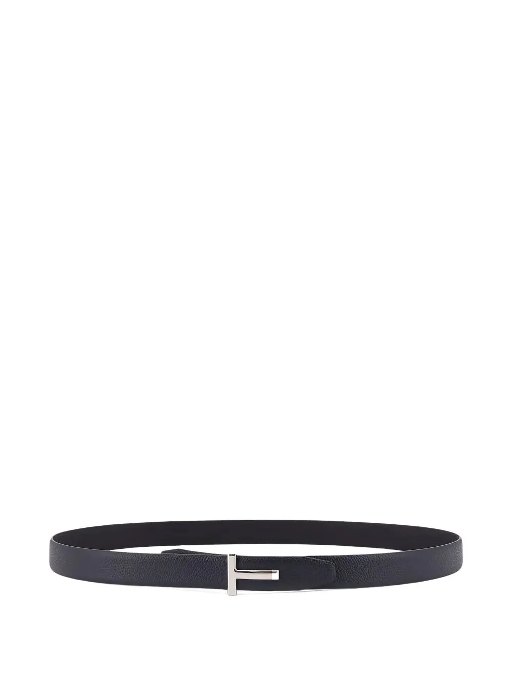 GRAINED LEATHER T-BUCKLE BELT