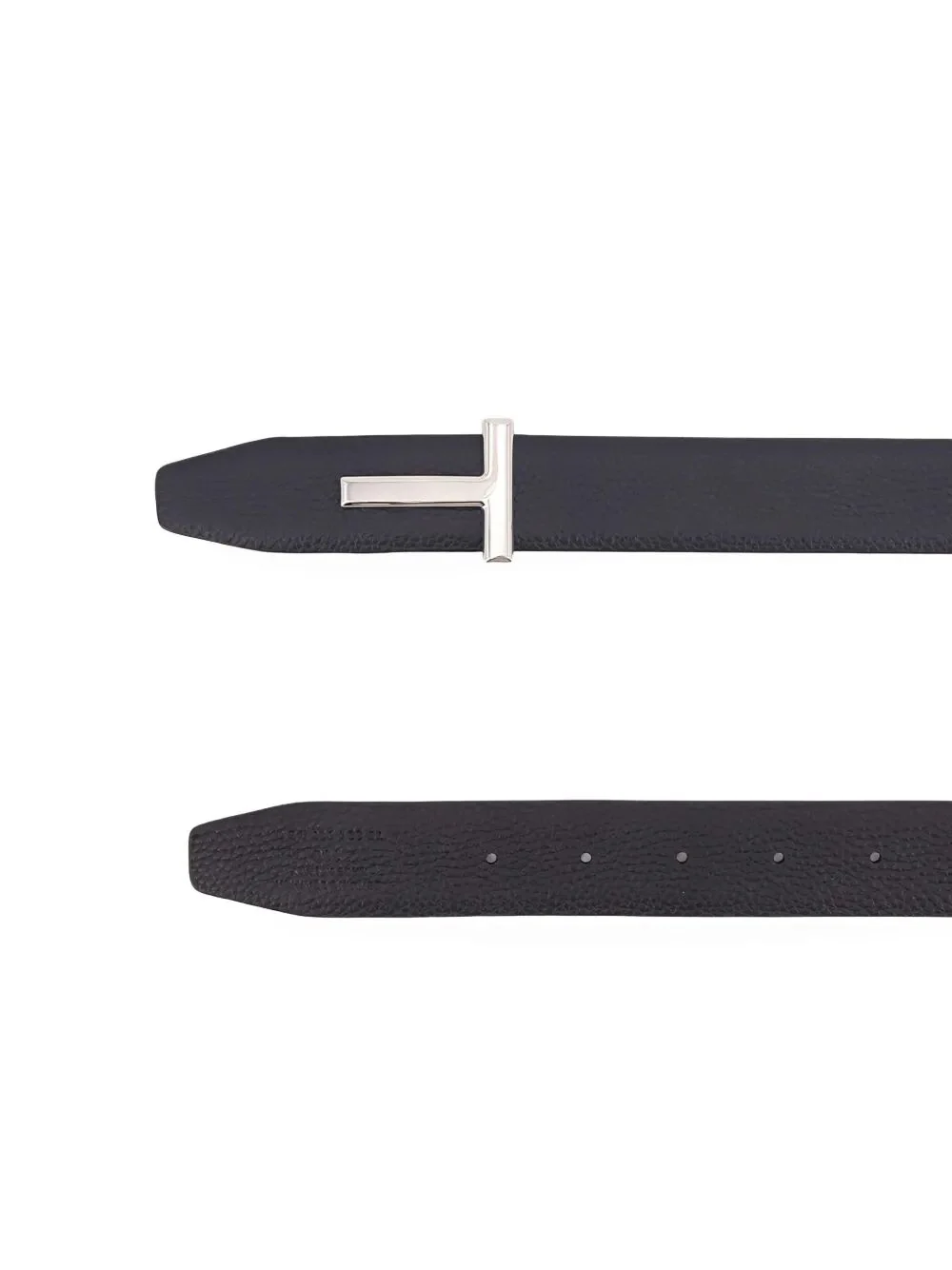 GRAINED LEATHER T-BUCKLE BELT - Image 2