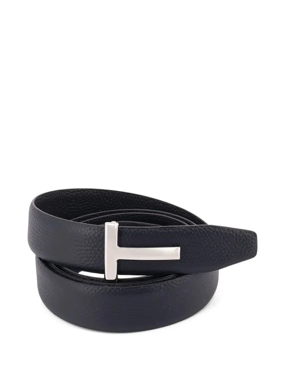 GRAINED LEATHER T-BUCKLE BELT - Image 3