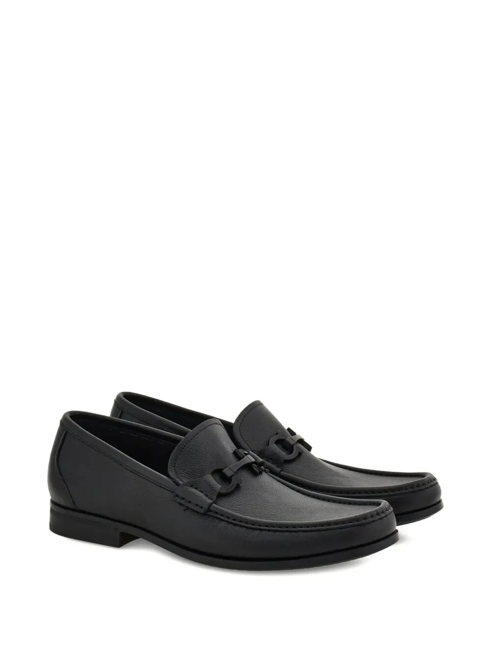 GRANDIOSO2 LEATHER LOAFERS WITH GANCINI BUCKLE - Image 2