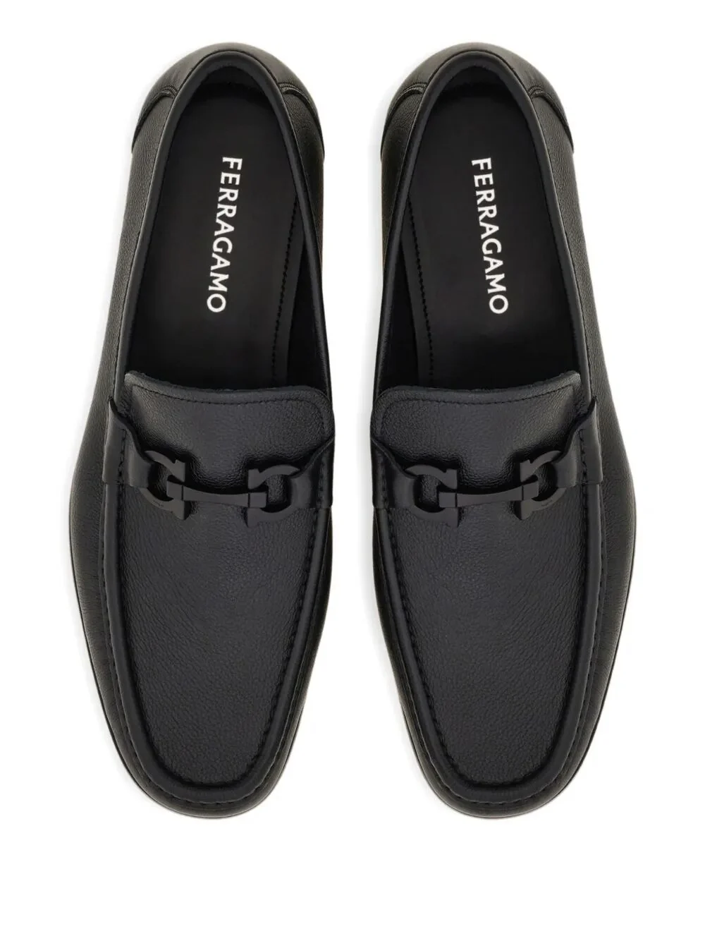 GRANDIOSO2 LEATHER LOAFERS WITH GANCINI BUCKLE - Image 3