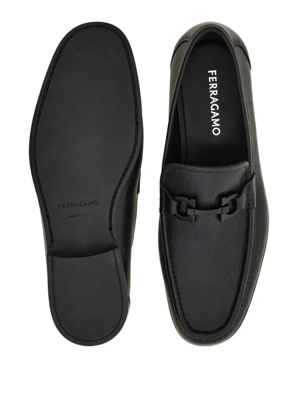 GRANDIOSO2 LEATHER LOAFERS WITH GANCINI BUCKLE - Image 5