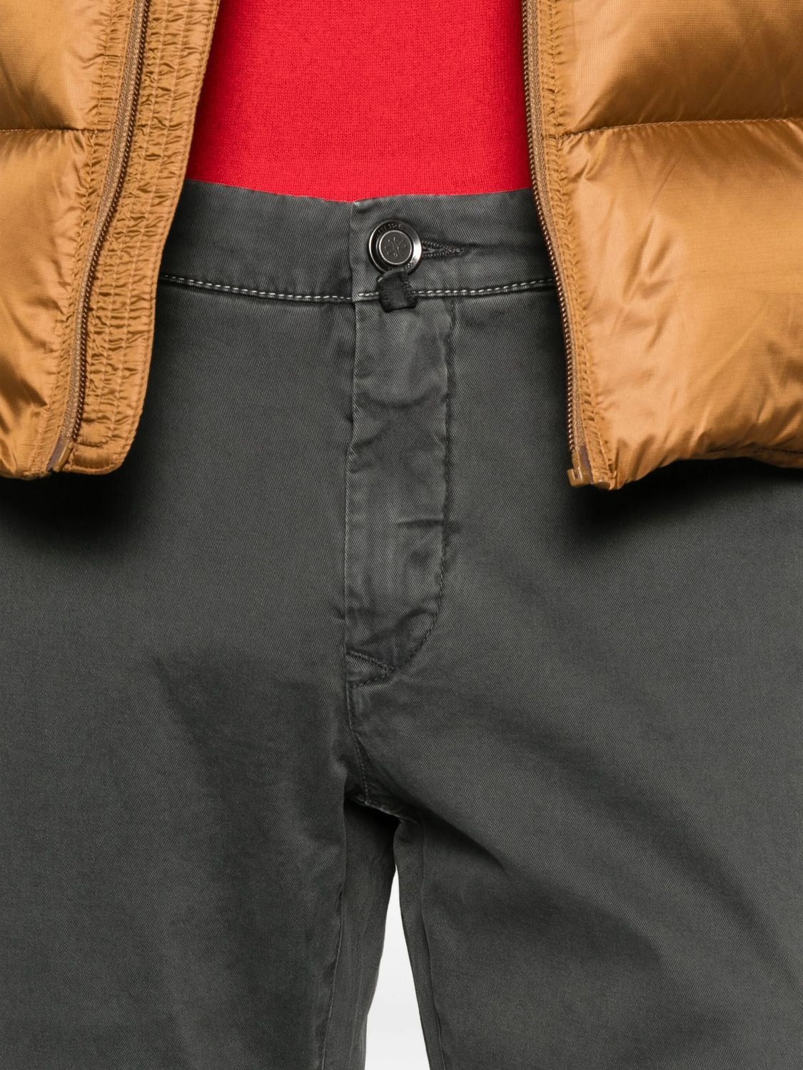 GUNMETAL GREY COTTON ELASTANE PANTS - Image 5