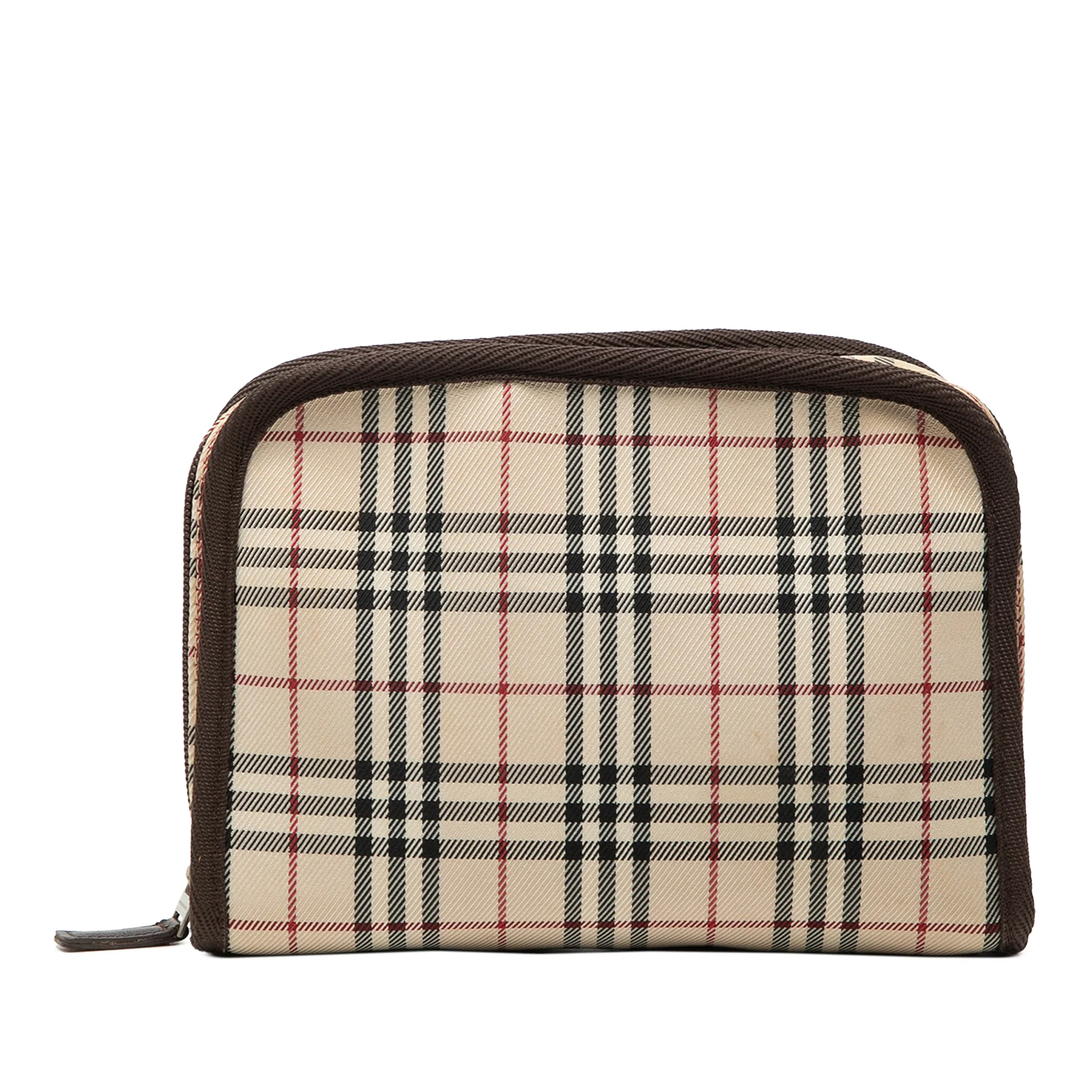House Check Canvas Cosmetic Pouch