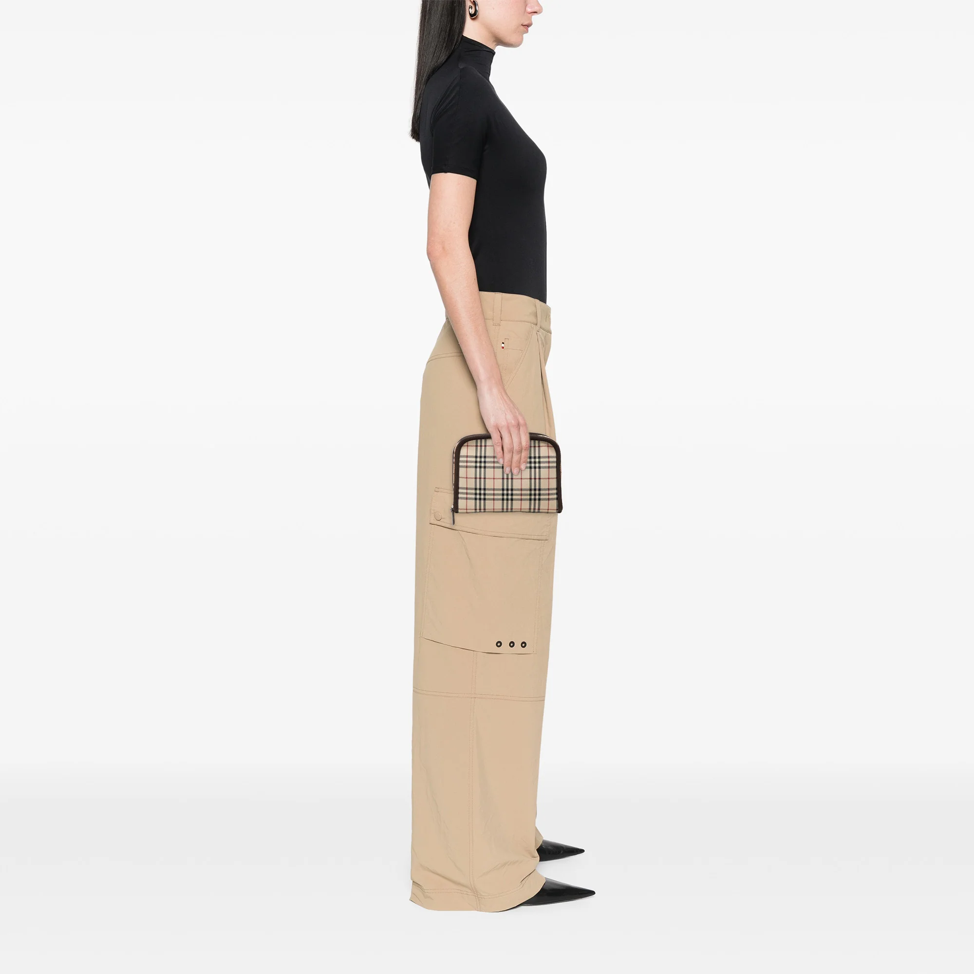 House Check Canvas Cosmetic Pouch - Image 6