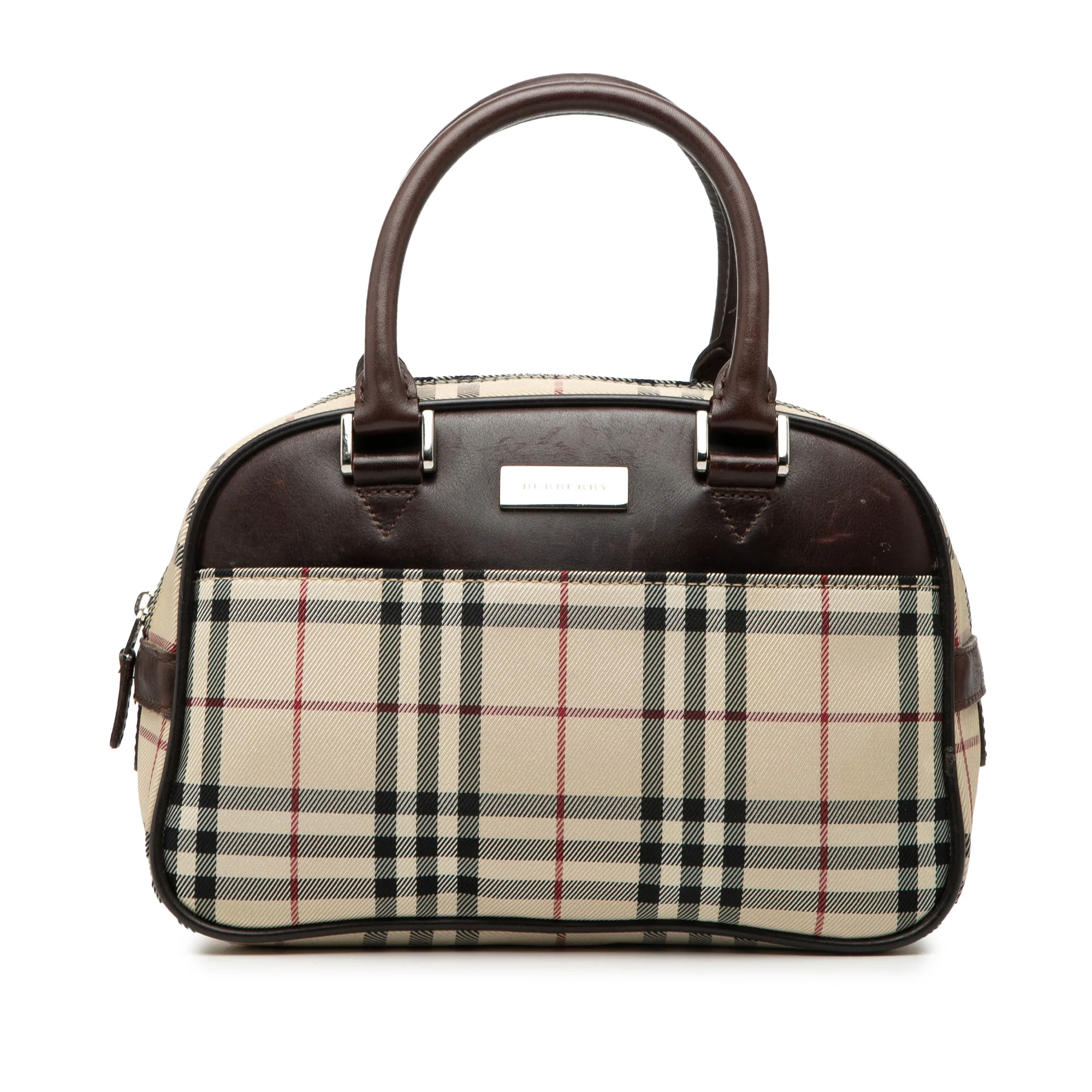 House Check Canvas Handbag