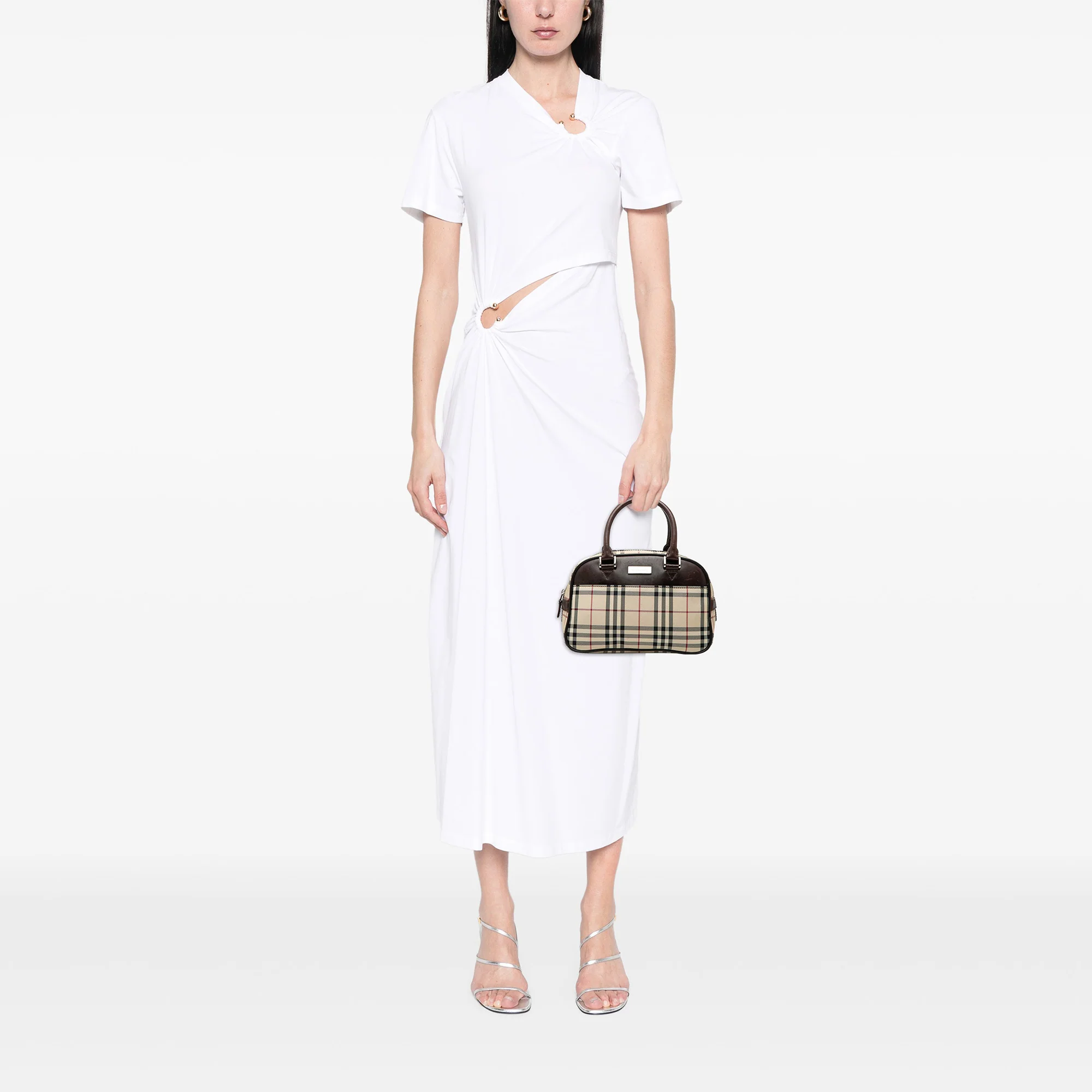 House Check Canvas Handbag - Image 6