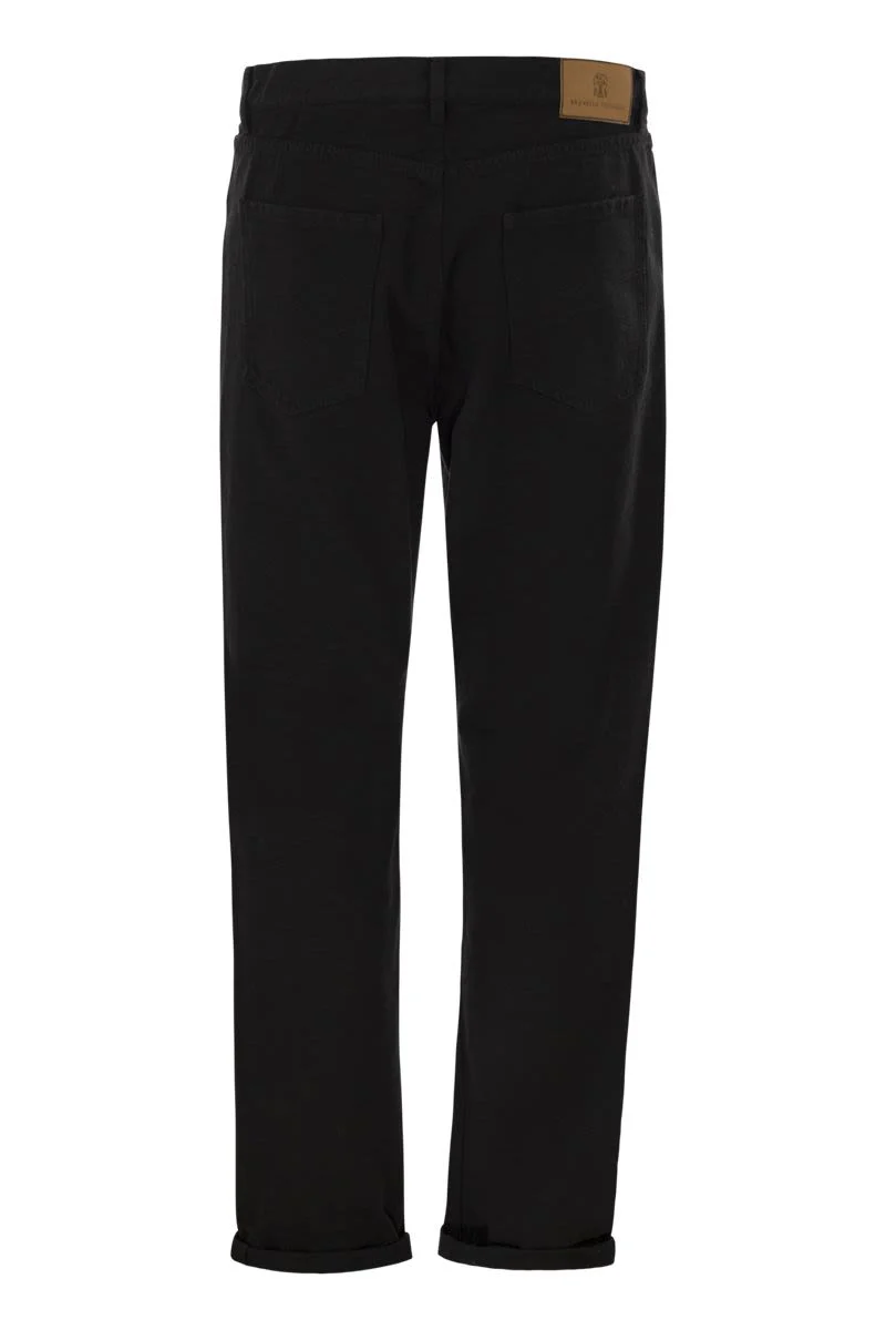 ICONIC FIT FIVE-POCKET TROUSERS IN GARMENT-DYED DENIM - Image 2