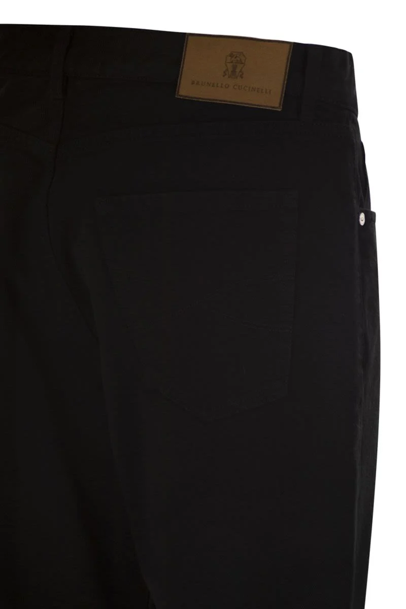 ICONIC FIT FIVE-POCKET TROUSERS IN GARMENT-DYED DENIM - Image 4