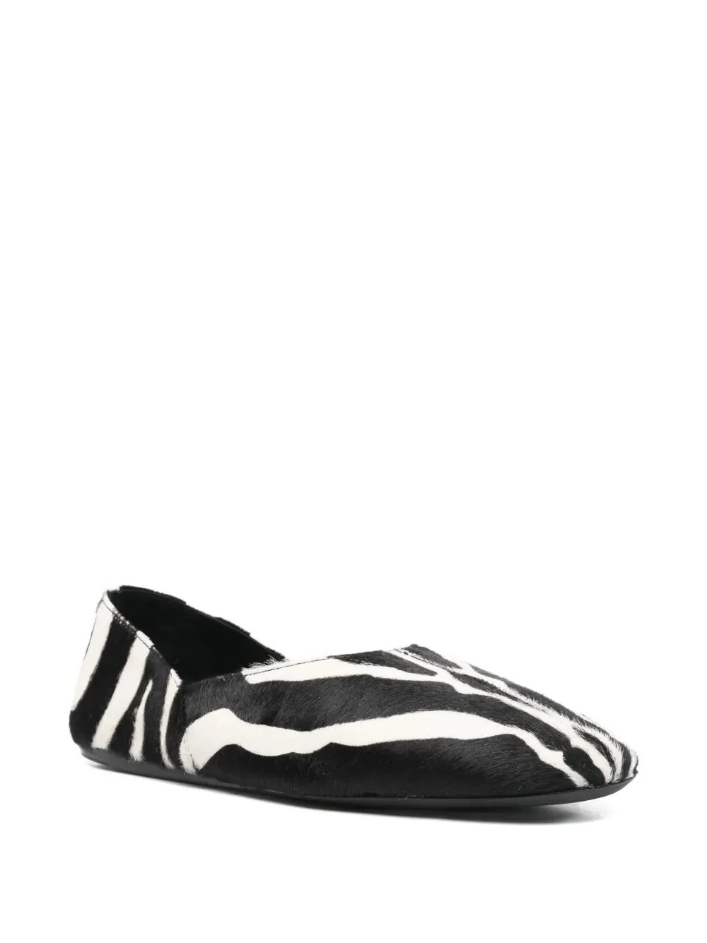 JANE ZEBRA PRINT HAIRCALF FLAT SLIPPERS - Image 2