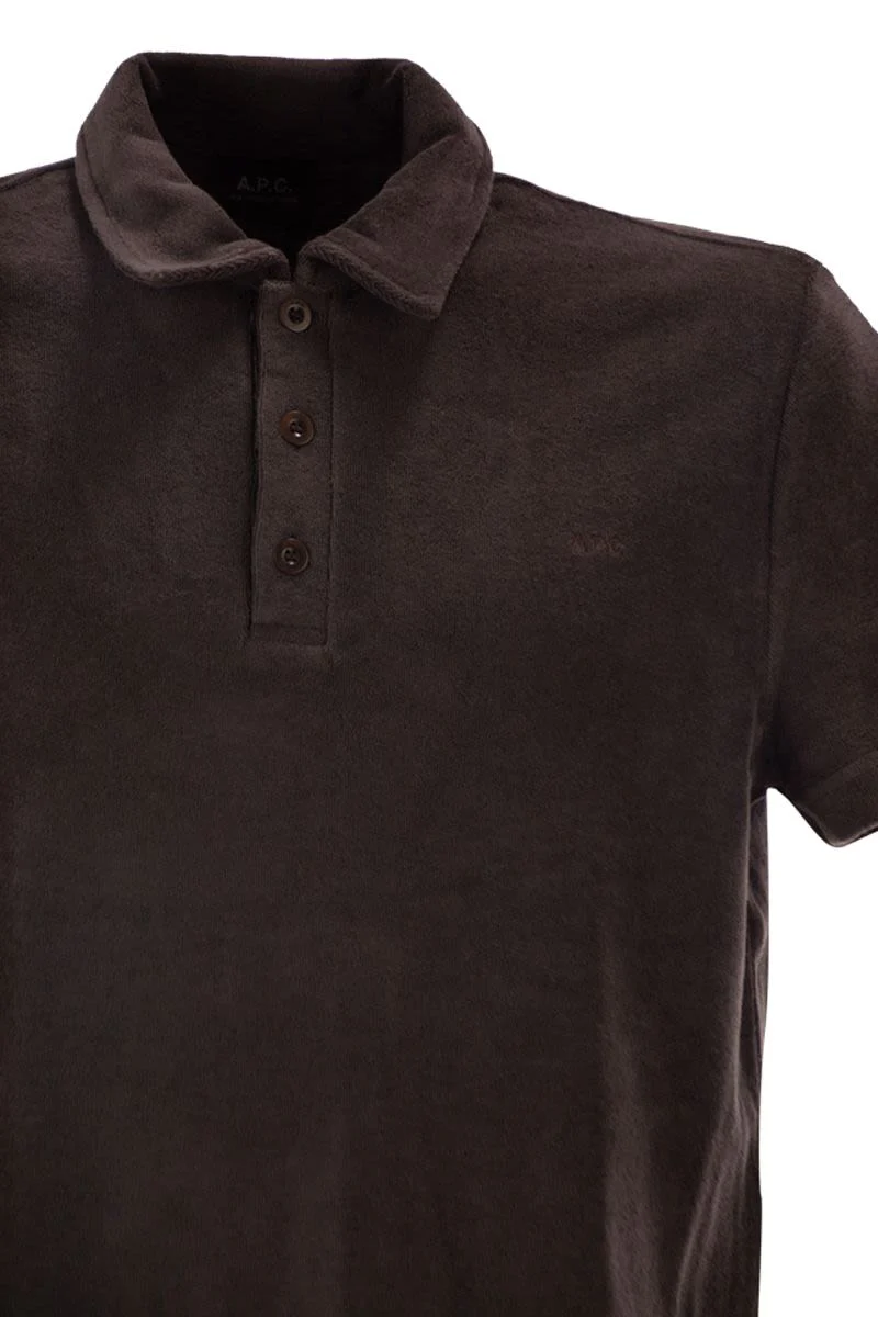 JULIAN - ORGANIC COTTON TERRY POLO SHIRT - Image 4
