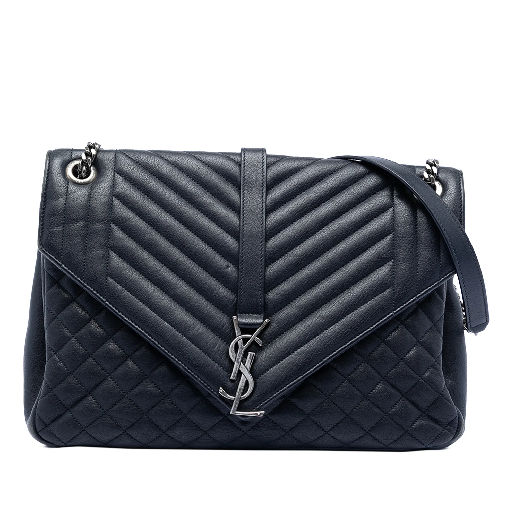 Large Triquilt Sheepskin Monogram College Bag