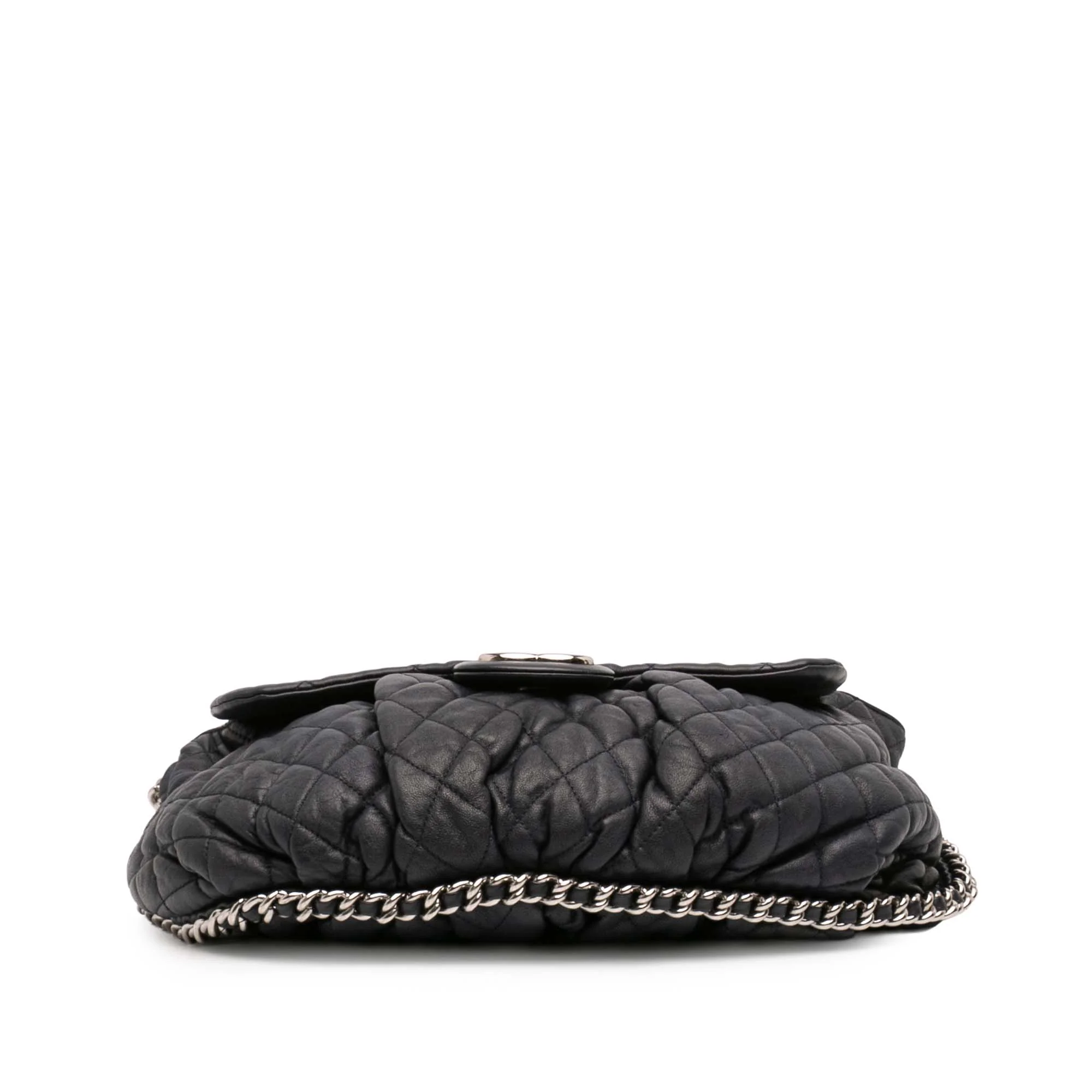 Large Washed Lambskin Chain Around Flap - Image 3