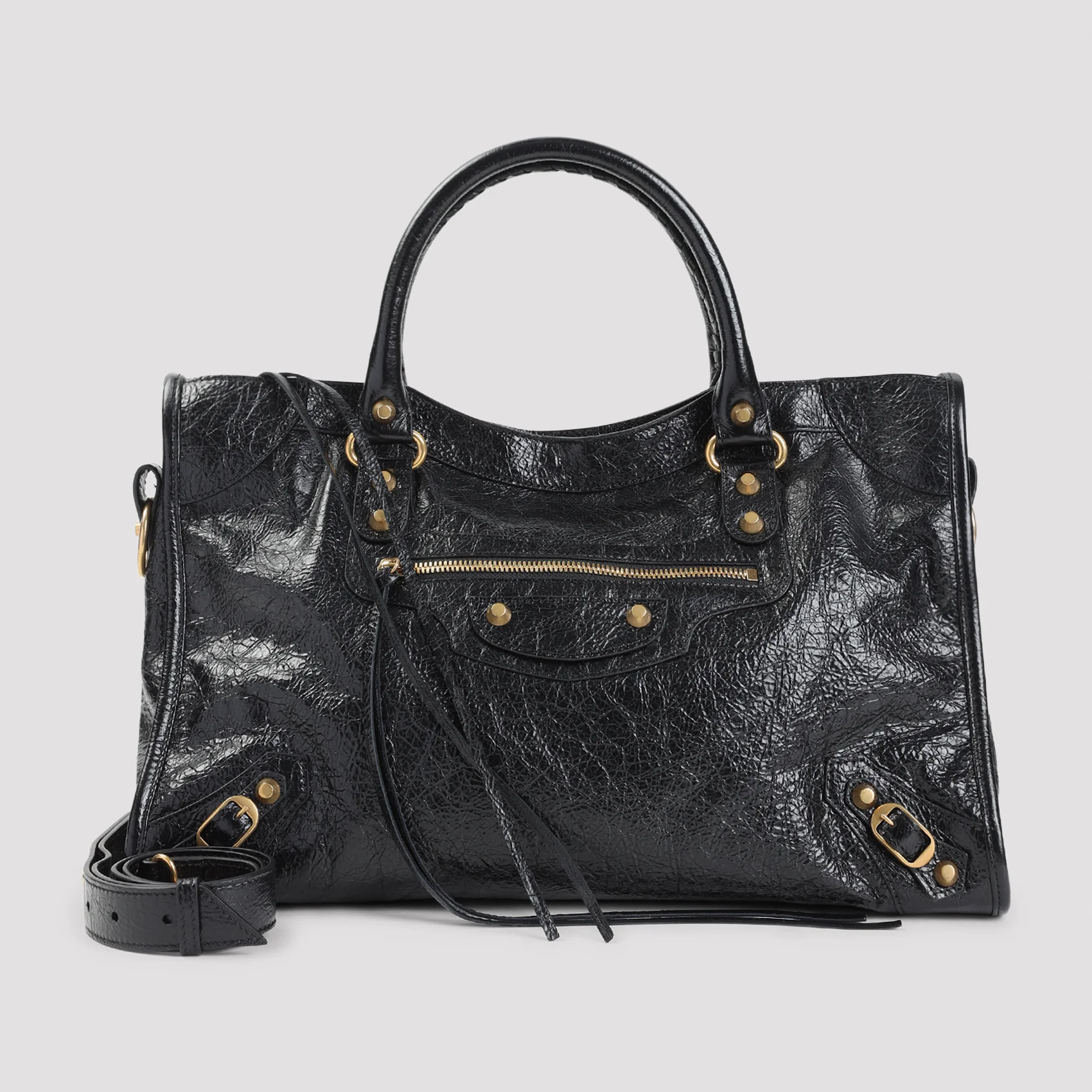 LE CITY M BLACK LEATHER BAG - Image 2