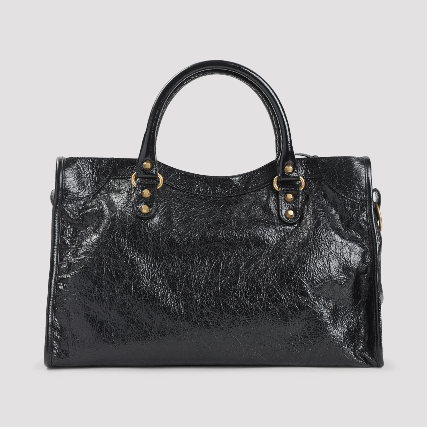 LE CITY M BLACK LEATHER BAG - Image 3