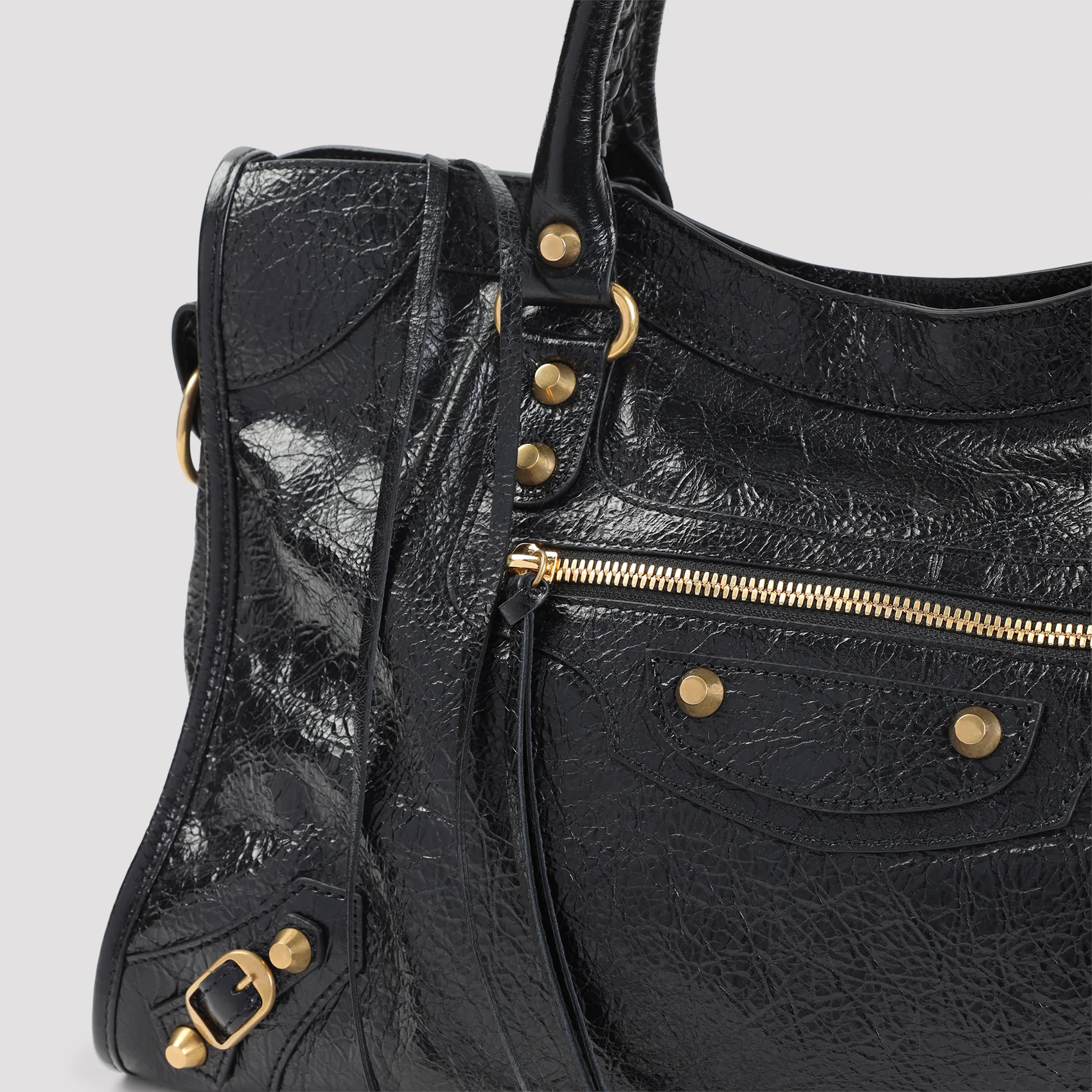 LE CITY M BLACK LEATHER BAG - Image 4