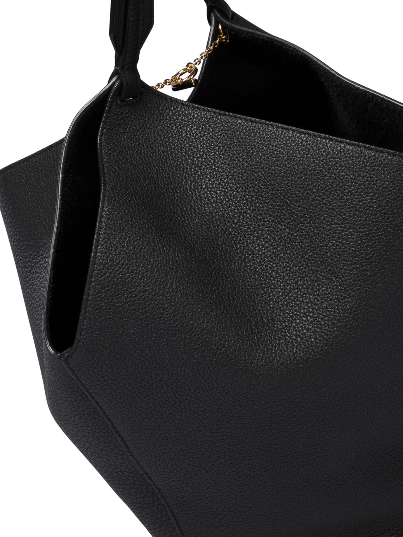 LOTUS MEDIUM BLACK CALFSKIN SHOULDER BAG - Image 4