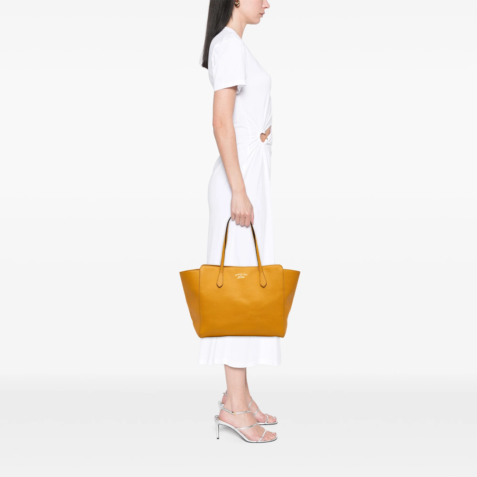 Medium Leather Swing Tote - Image 11